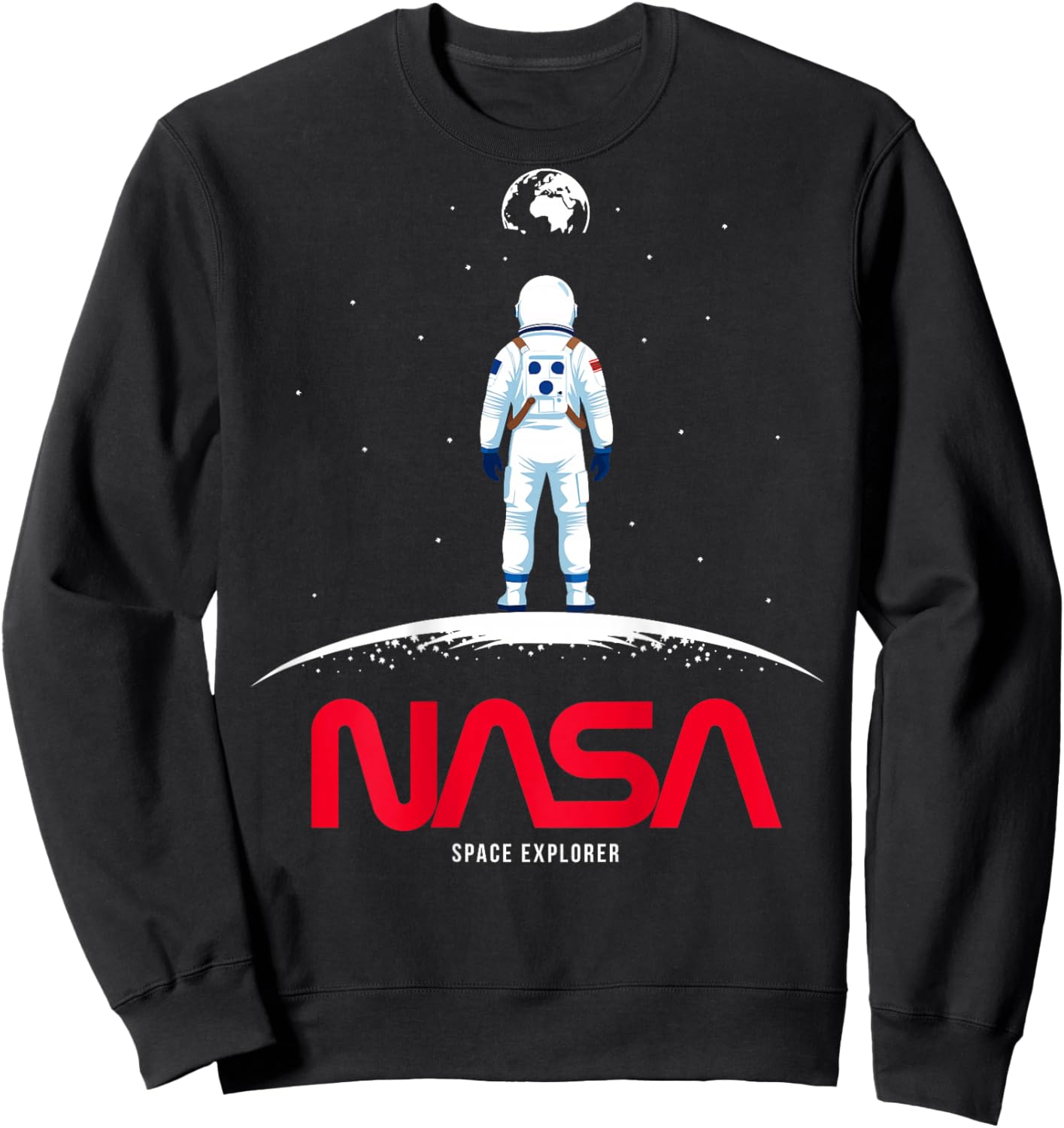NASA - Backprint: Earth View Sweatshirt - Sweatshirt | Black