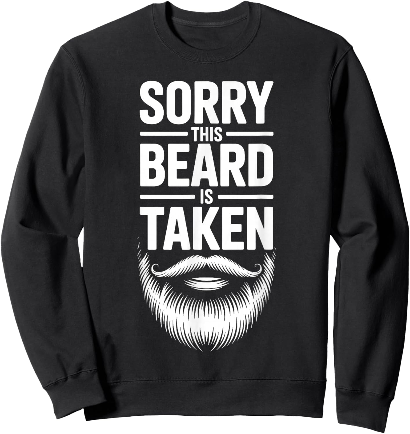 Cool Bearded Design Women Beard Mustache Beard Lover Sweatshirt - Sweatshirt | Black