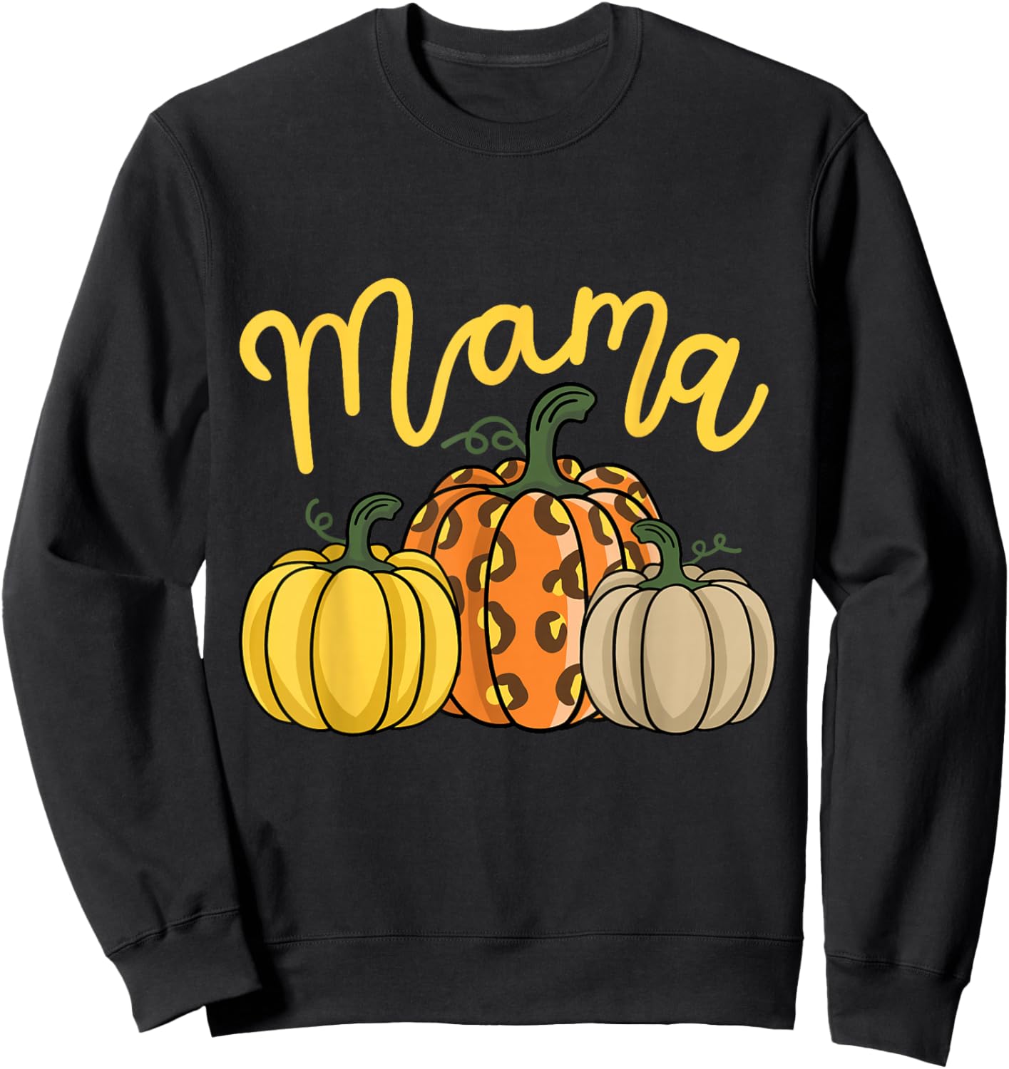 Mama and Mini Mommy and Me Matching Thanksgiving Adults Sweatshirt - Sweatshirt | Black
