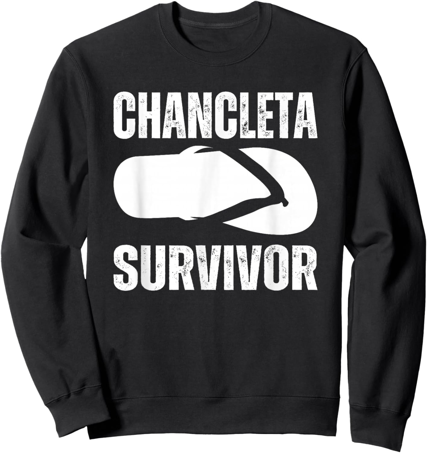 Puertorican ,chancleta survivor,funny saying 2025 Sweatshirt - Sweatshirt | Black