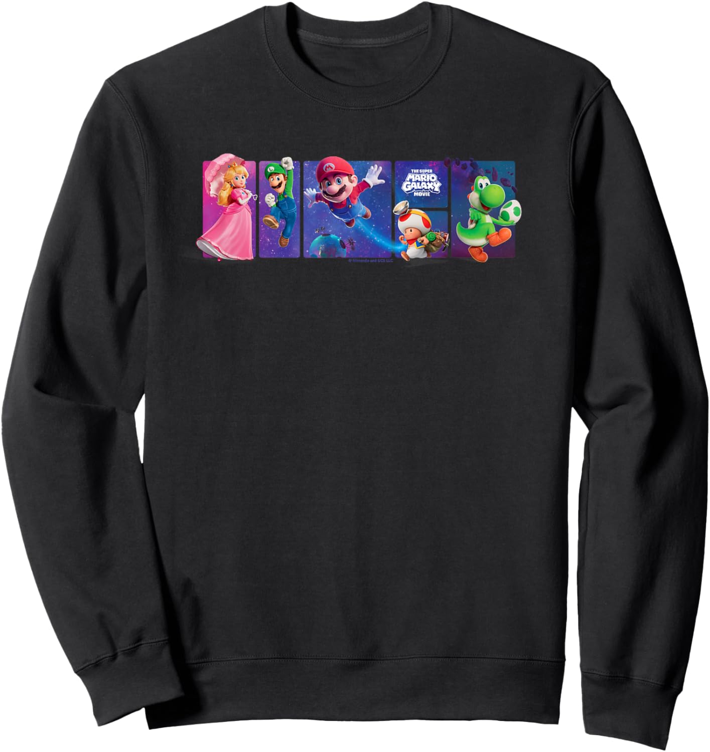 The Super Mario Galaxy Movie Cosmic Hero Panels Sweatshirt - Sweatshirt | Black