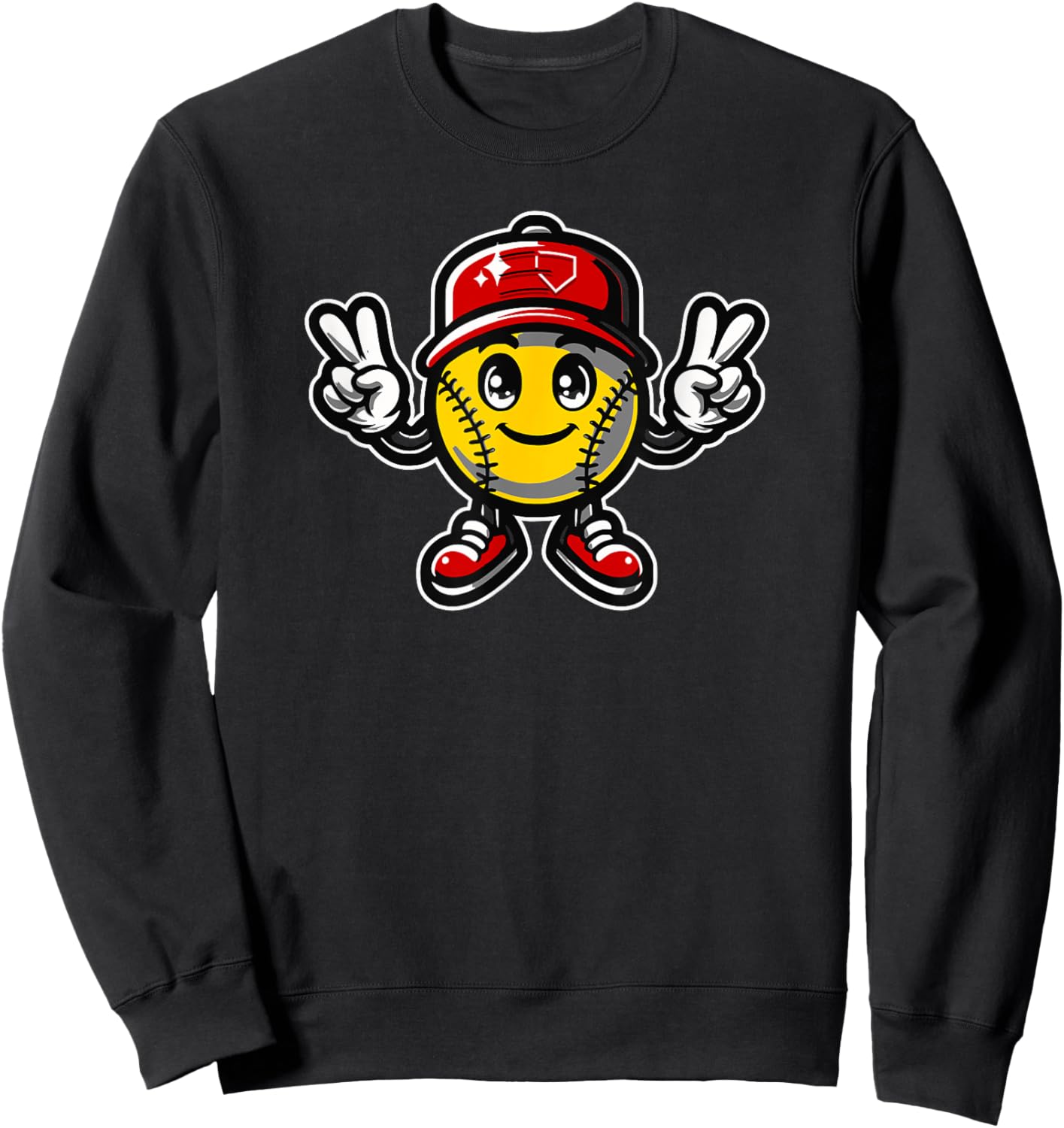 Hit Streak Softball Guy Sweatshirt - Sweatshirt | Black