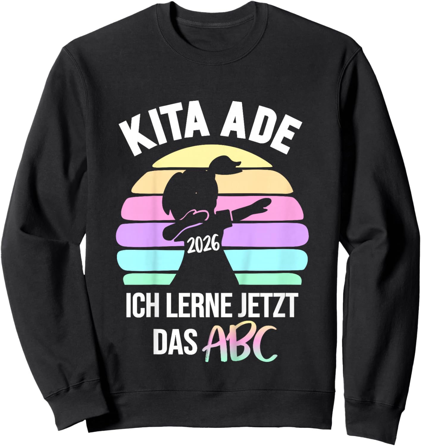 Kinder Bäm Kita Abgänger 2026 Einschulung Schulkind Kita Ade 2026 Sweatshirt - Sweatshirt | Black