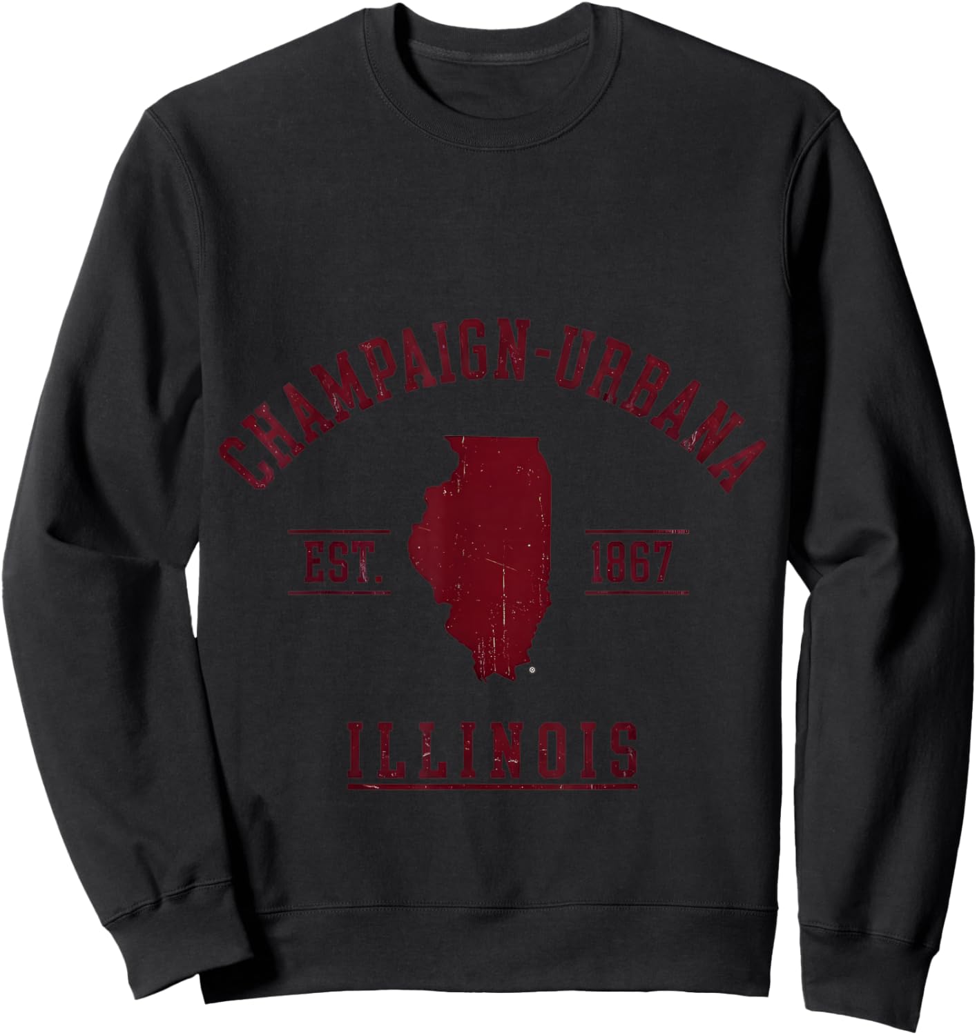 Champaign Urbana Illinois Est 1867 Sweatshirt - Sweatshirt | Black