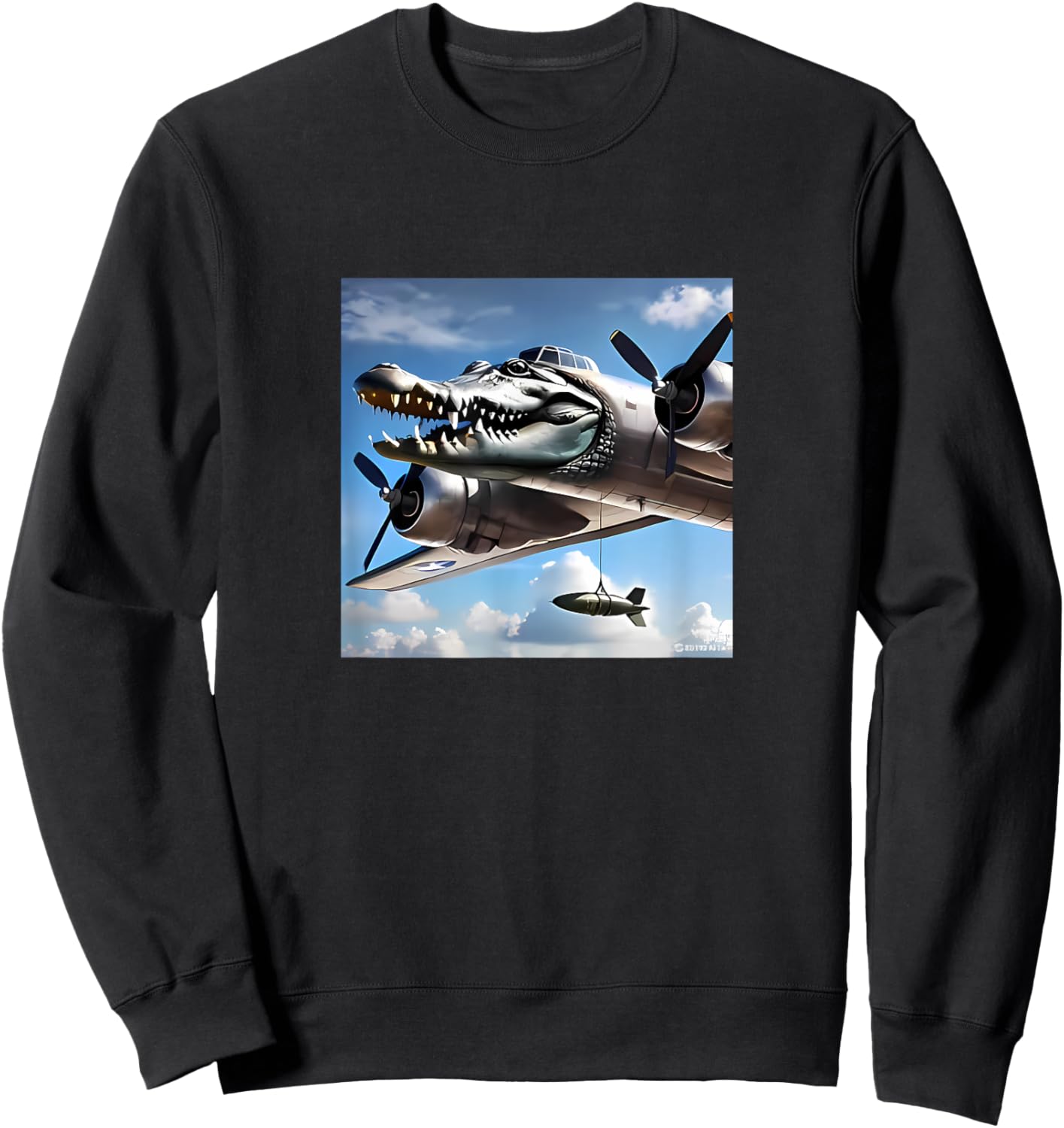 bombardino crocodino Funny Gen Alpha Shark Meme Sweatshirt - Sweatshirt | Black