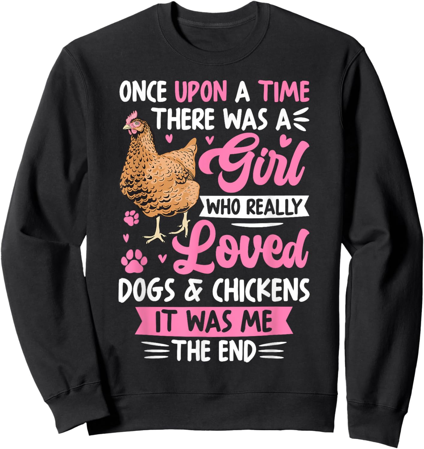 Women Chicken Shirt For Girls Chicken Dog Lover Farmer Kids Sweatshirt - Sweatshirt | Black