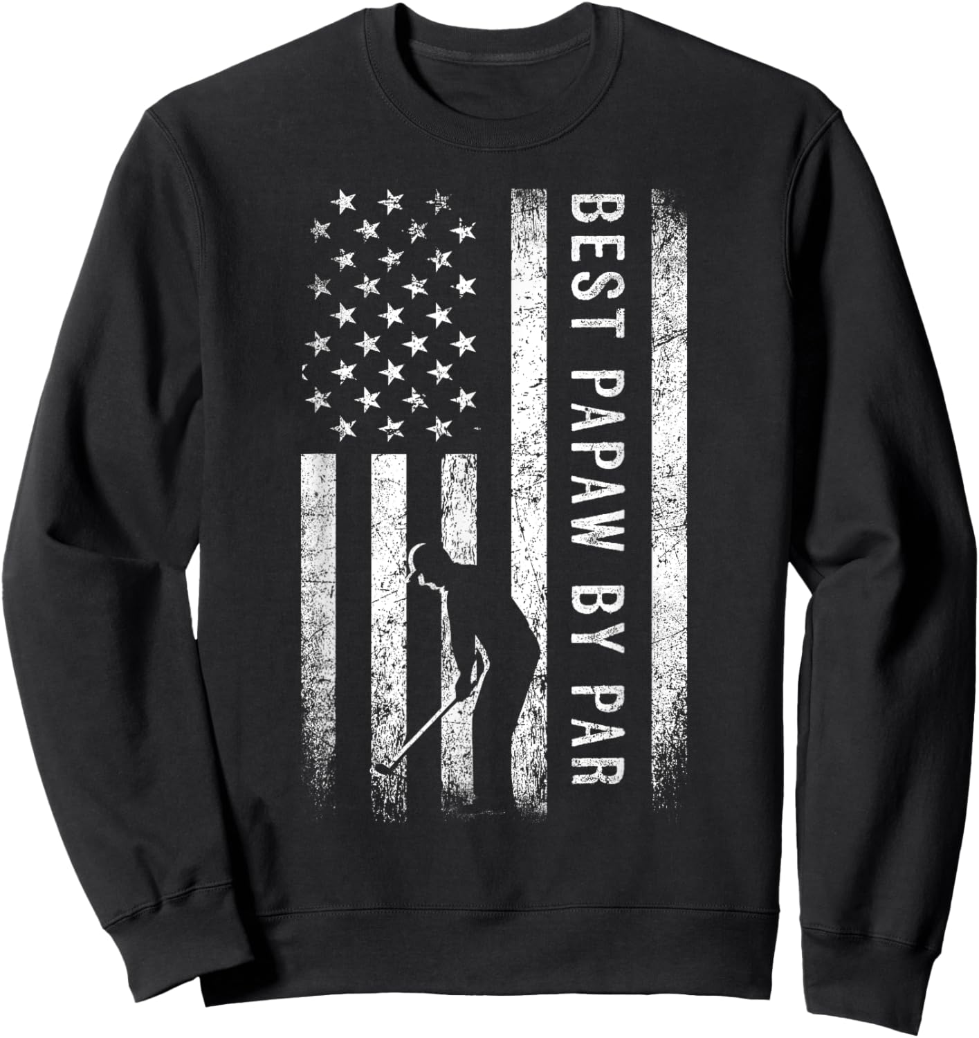 Best Papaw By Par Golfing Gifts Papaw Father's Day Golf Sweatshirt - Sweatshirt | Black