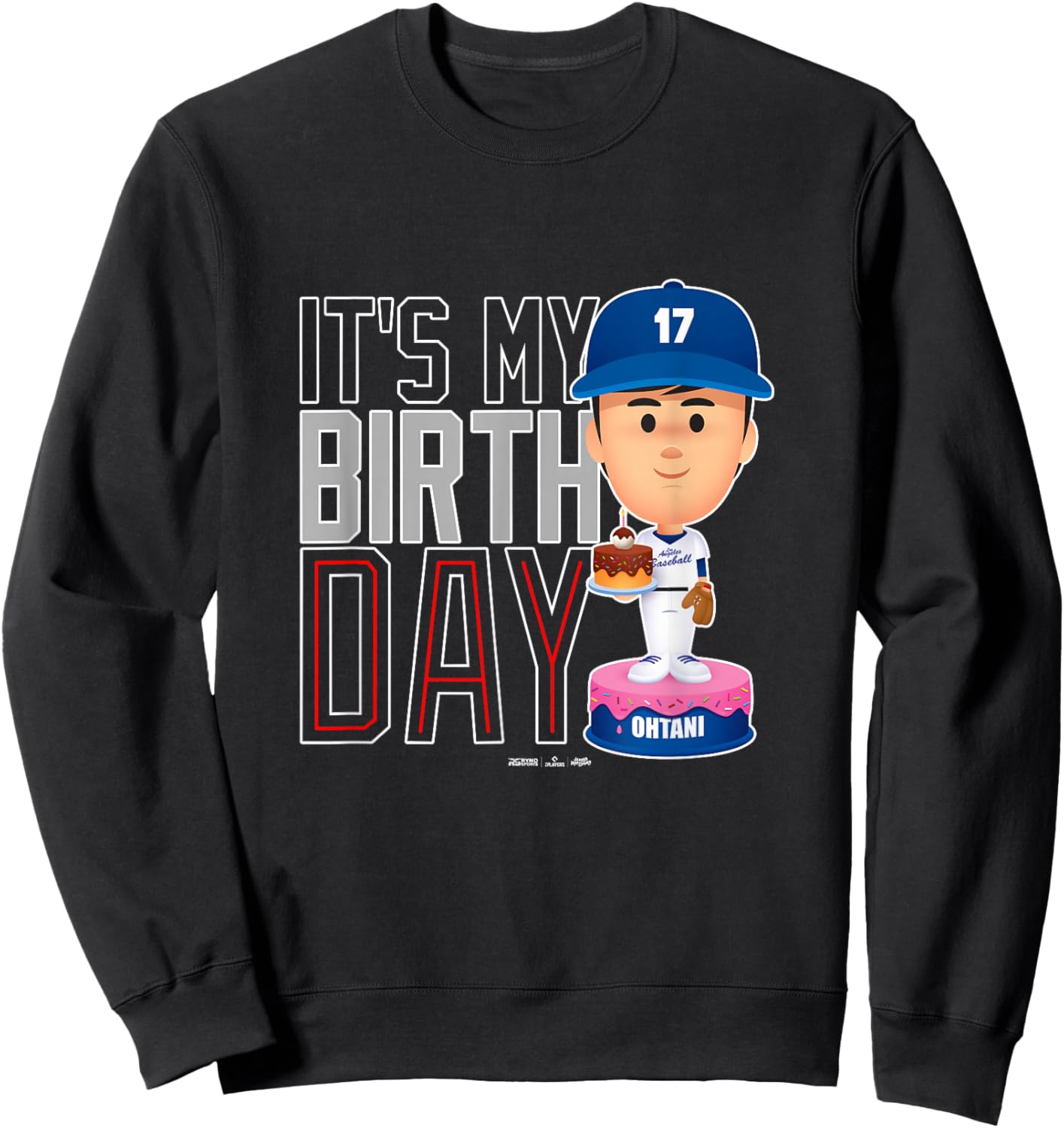 Shohei Ohtani Los Angeles Baseball Birthday MLBPA Sweatshirt - Sweatshirt | Black