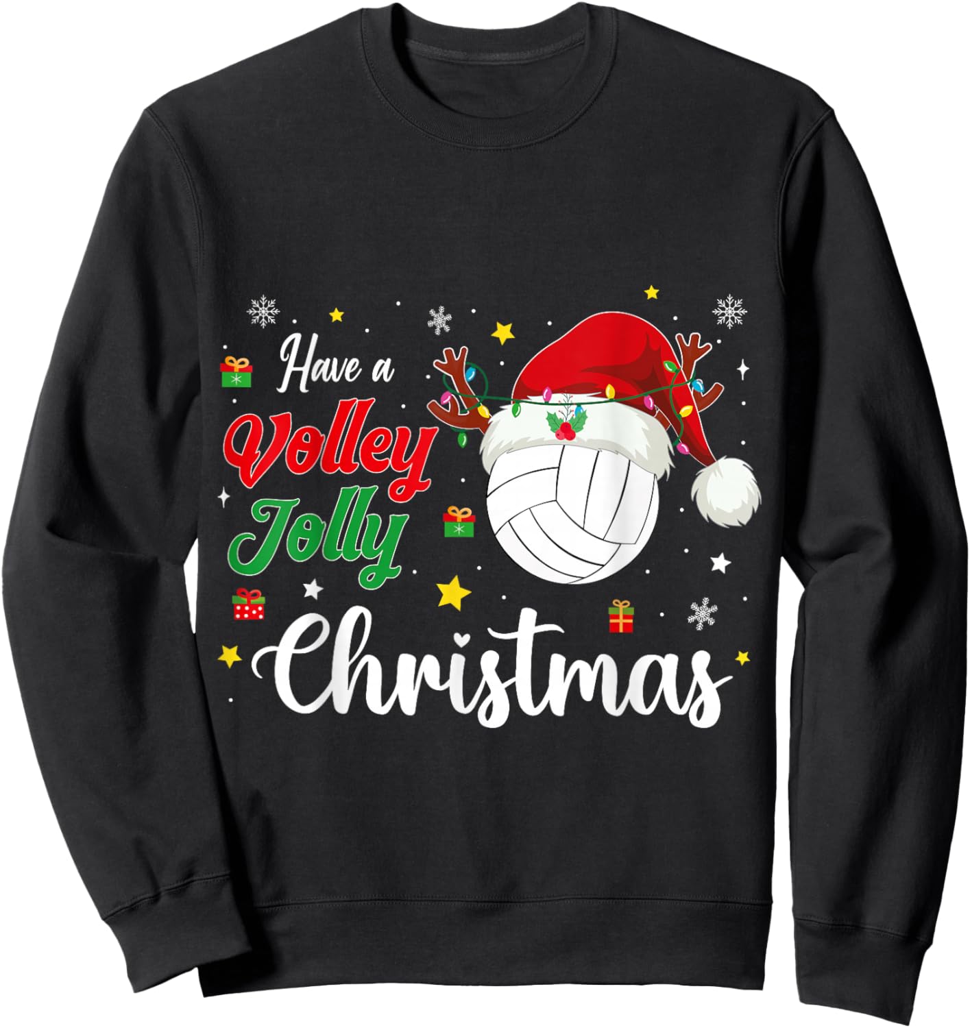 Christmas Volleyball Player Have a Volley Jolly Christmas Sweatshirt - Sweatshirt | Black