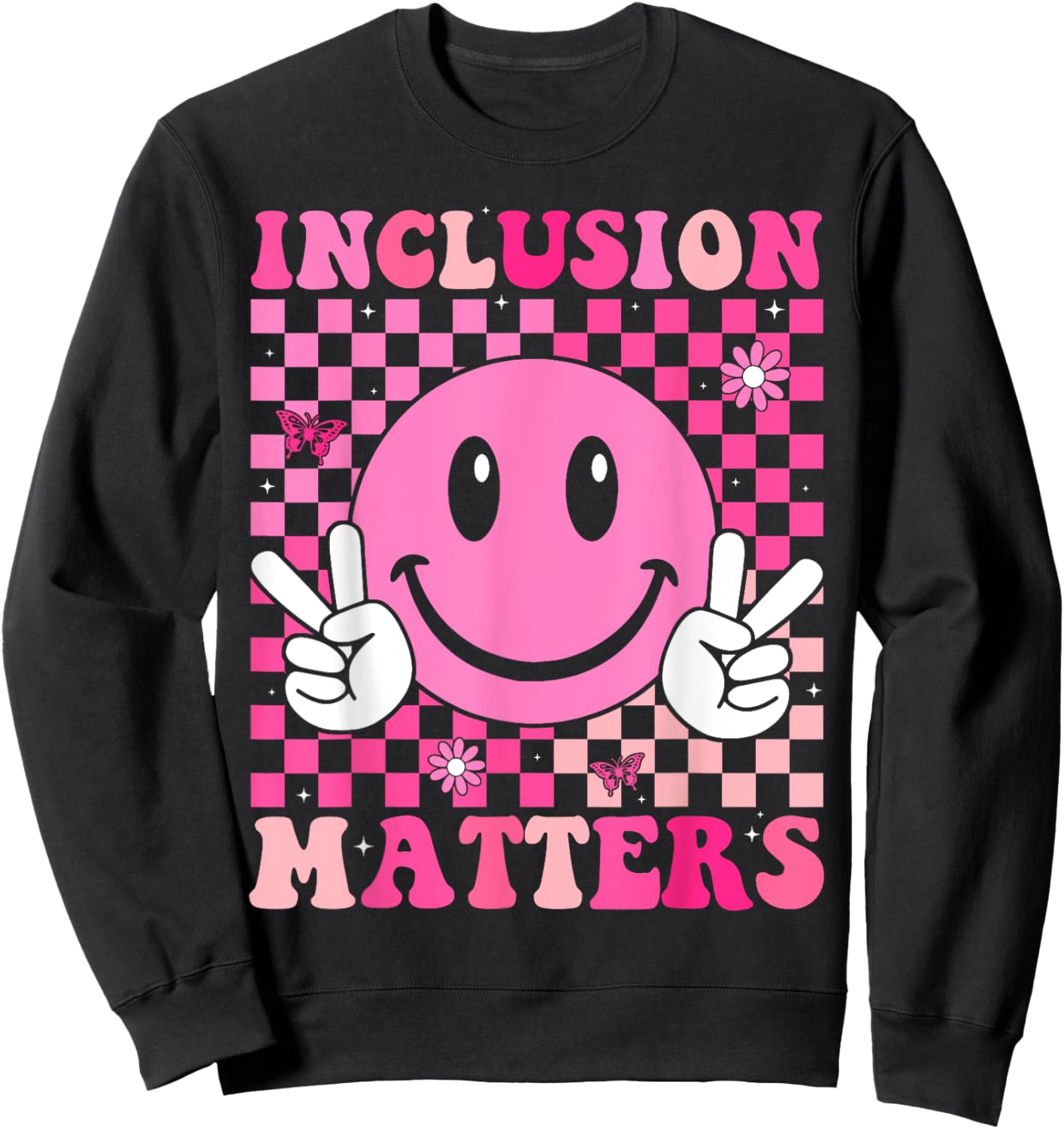 Inclusion Matters Groovy Special Education Teacher Sweatshirt - Sweatshirt | Black