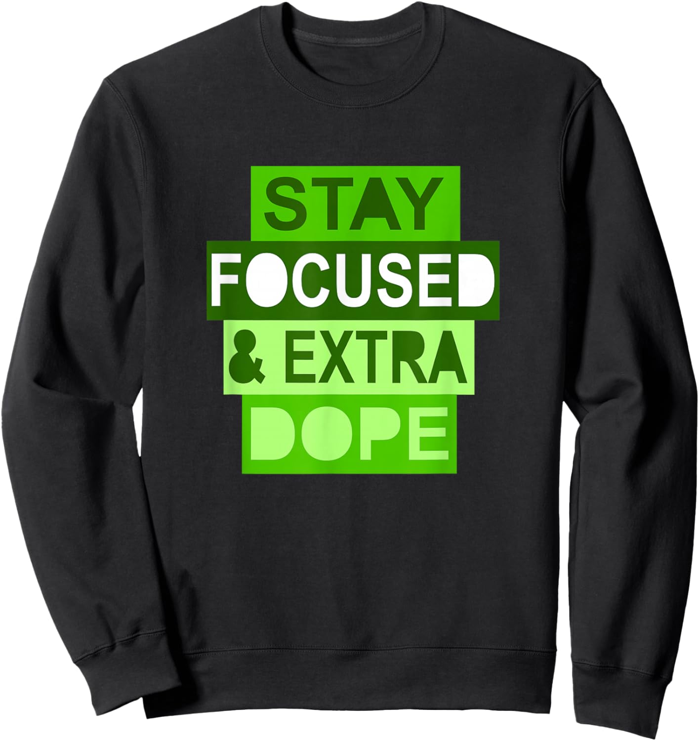 Green Extra Focused Green Graphic Sweatshirt - Sweatshirt | Black