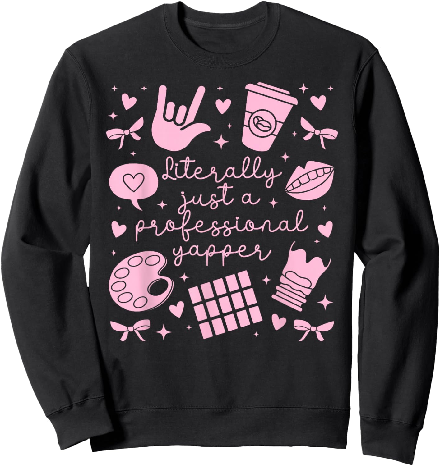Professional Yapper SLP Speech Language Pathologist Sweatshirt - Sweatshirt | Black
