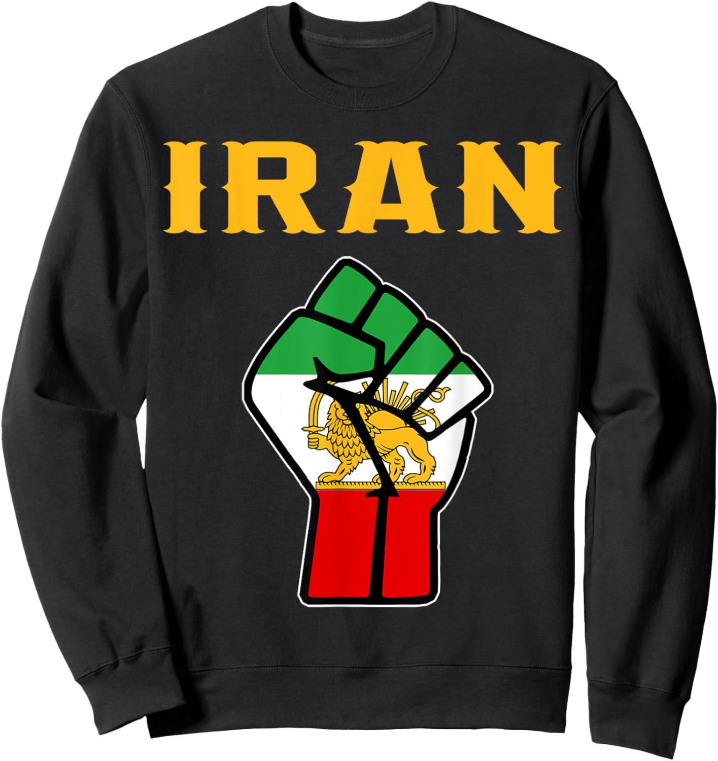 Iran,Iran Lion Sun Flag,Persian,Iran Flag. Sweatshirt - Sweatshirt | Black