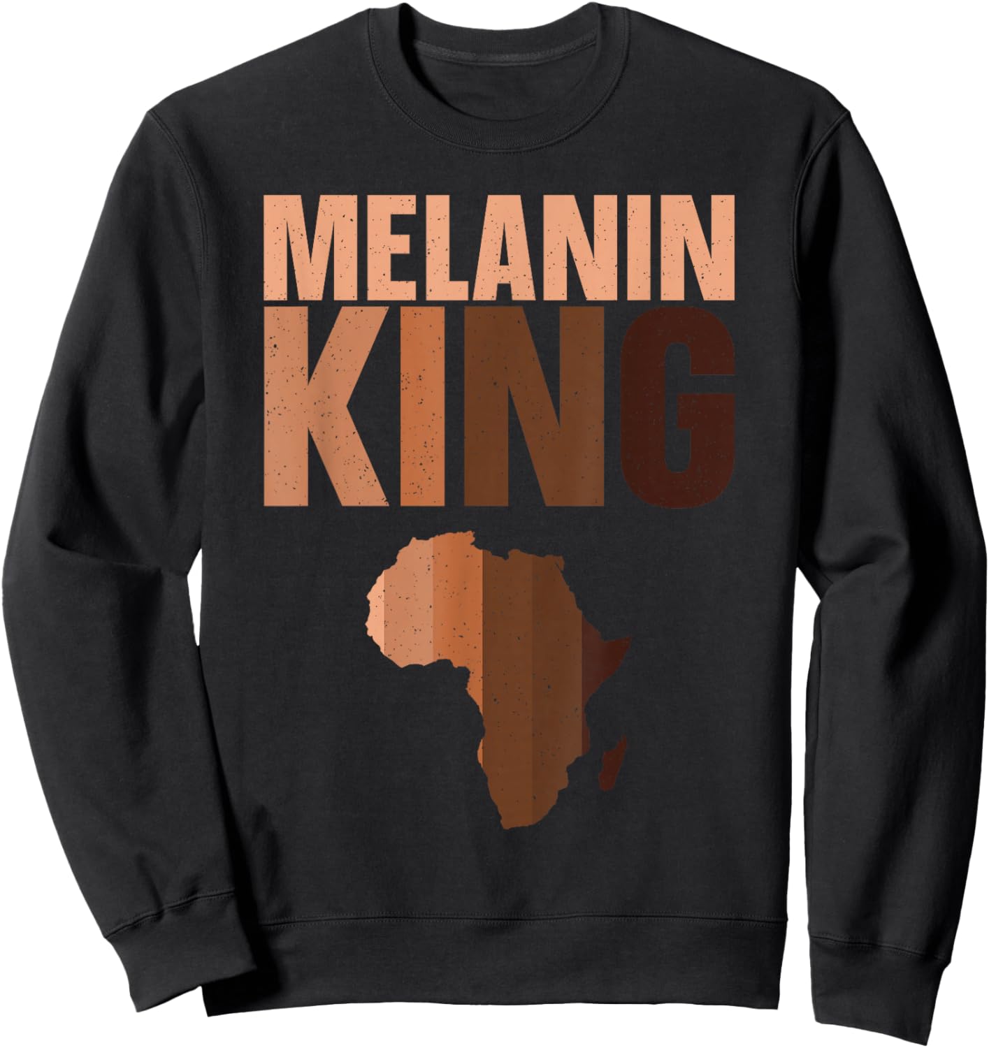 African King Design Boys African Print Melanin King Sweatshirt - Sweatshirt | Black