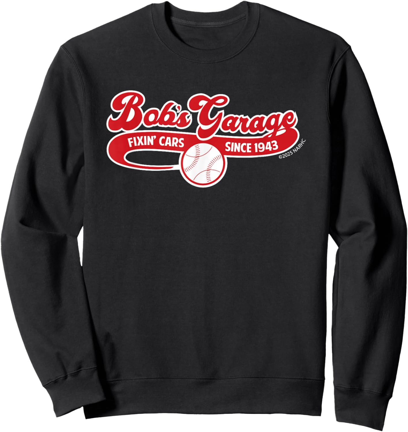 Schitt's Creek Bob's Garage Vintage Baseball Sweatshirt - Sweatshirt | Black