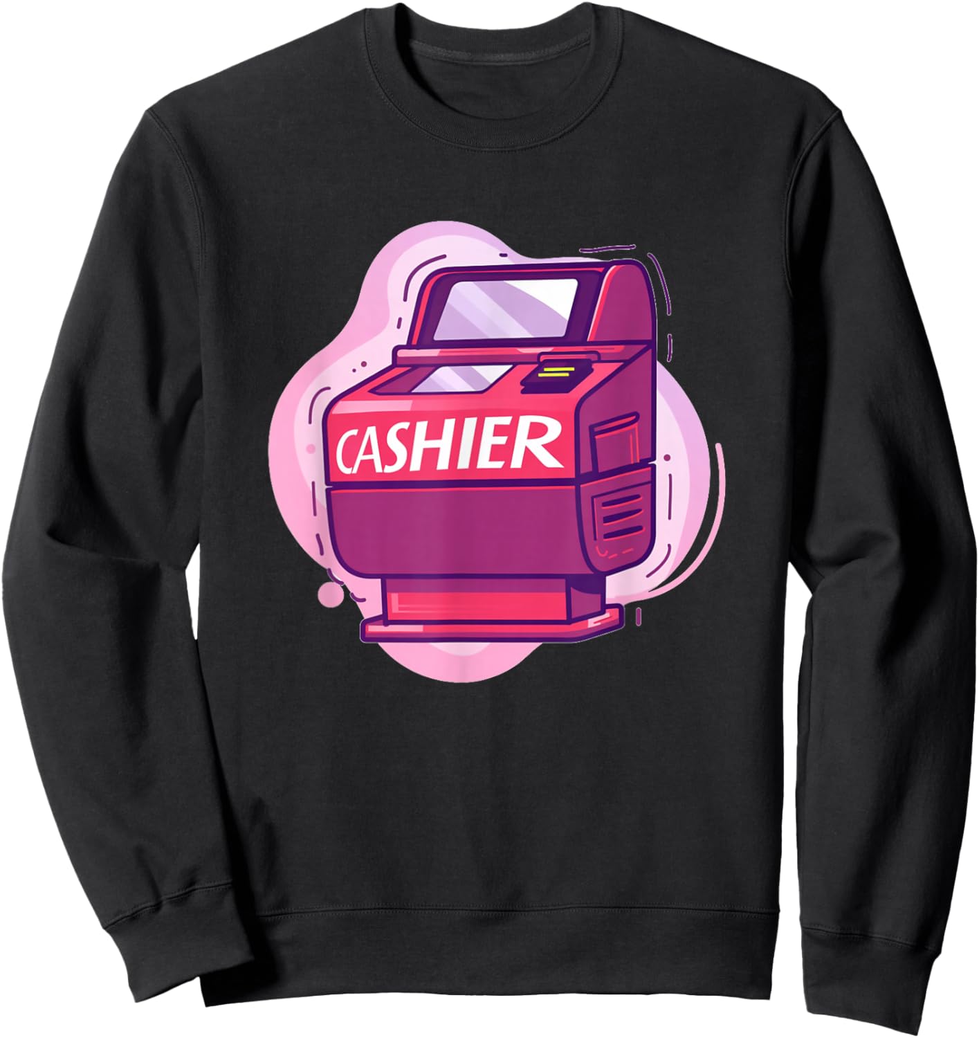 Funny Cashier Outfit -Adults Kids Black Classic Fit Short Sleeve Sweatshirt - Sweatshirt | Black
