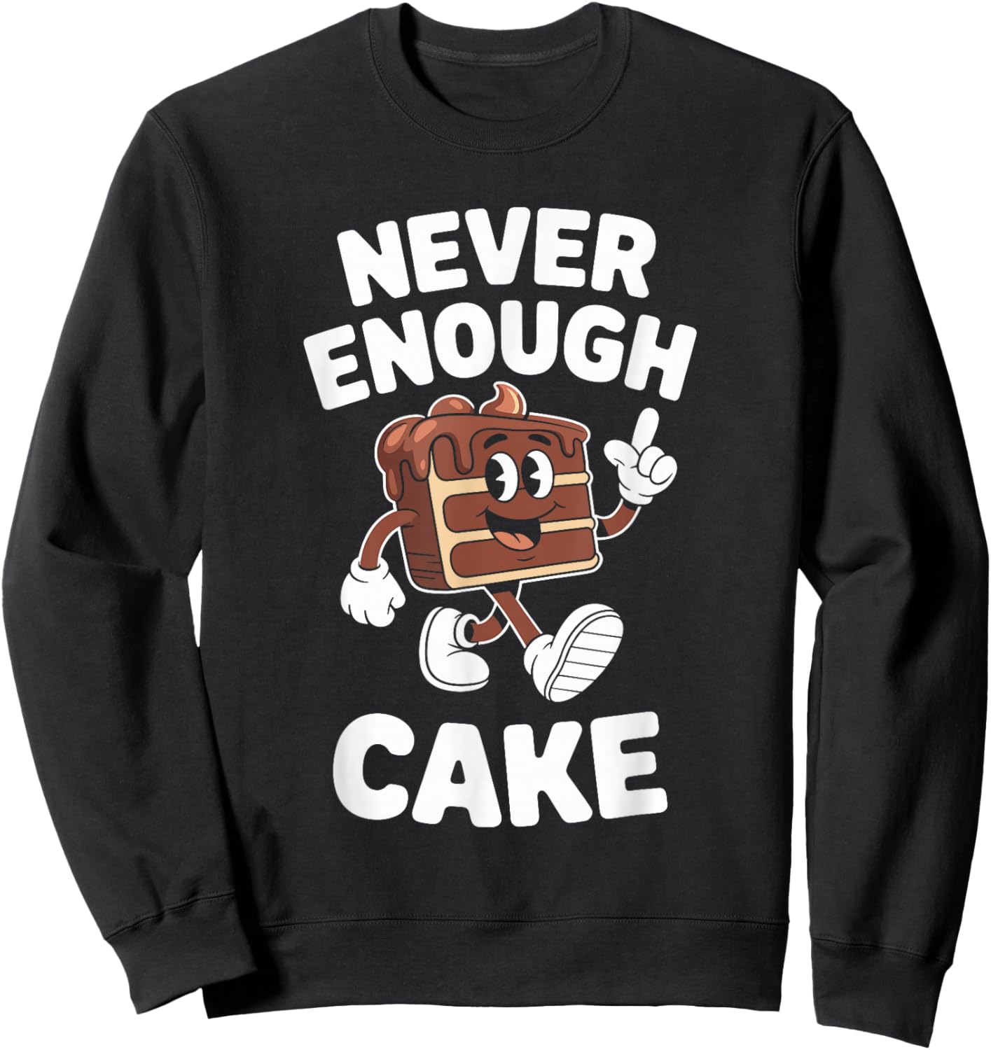 Funny Cake Retro Sweatshirt - Sweatshirt | Black