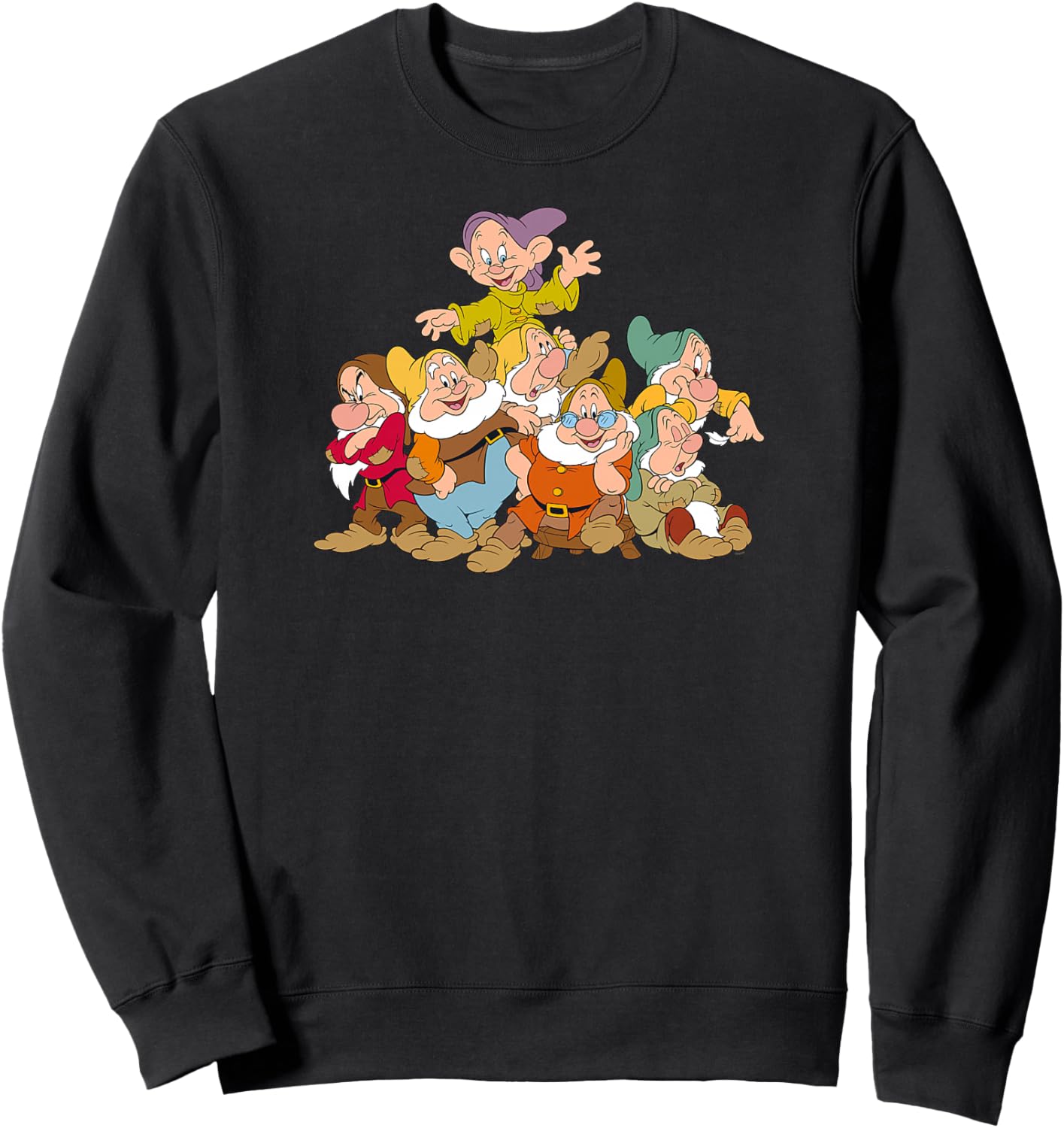 Disney Blanche-Neige et les Sept Nains s'amuser en groupe haut de gamme Sweatshirt - Sweatshirt | Black