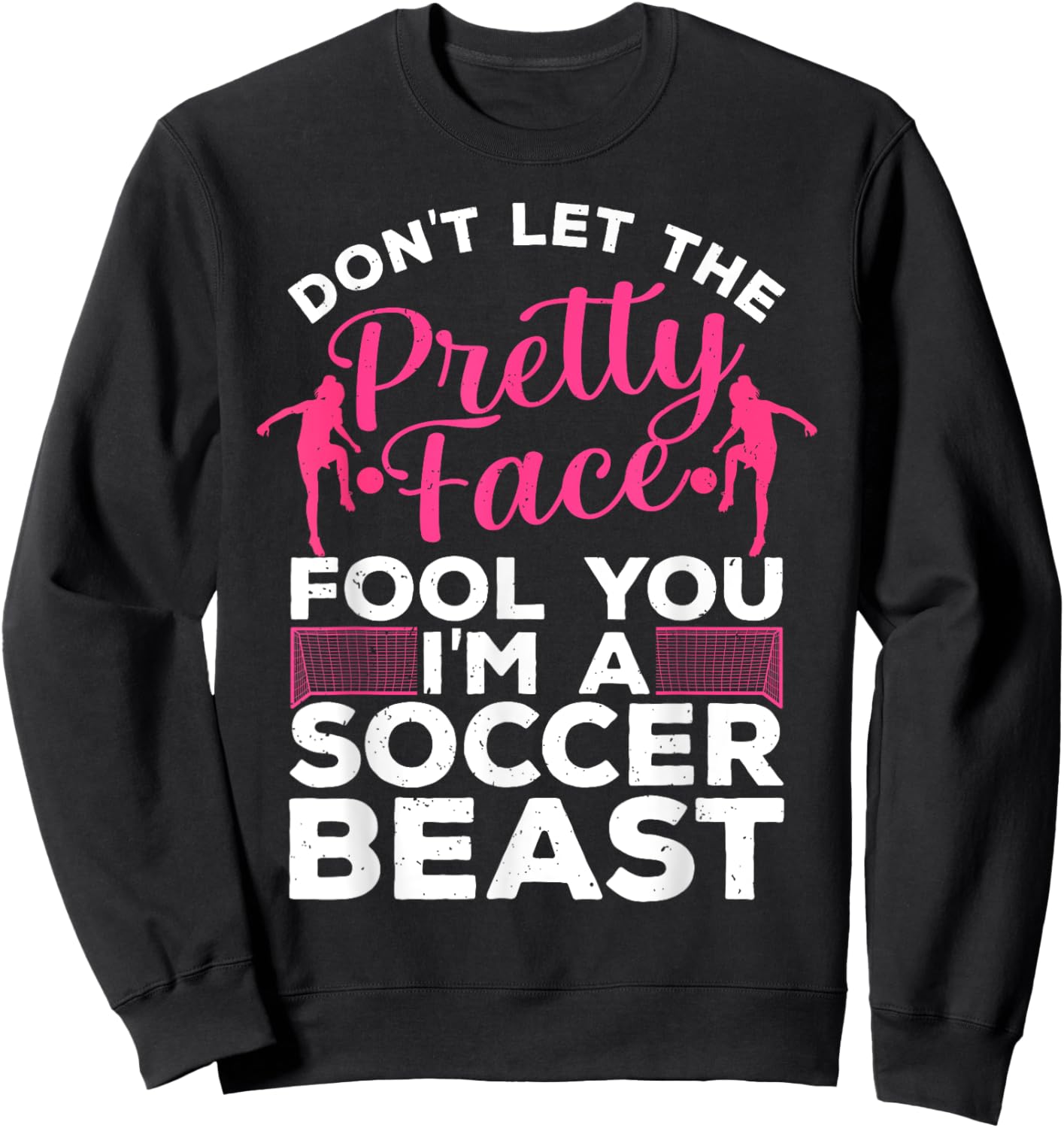Funny Soccer Art Girls Soccer Player Soccer Lover Sweatshirt - Sweatshirt | Black