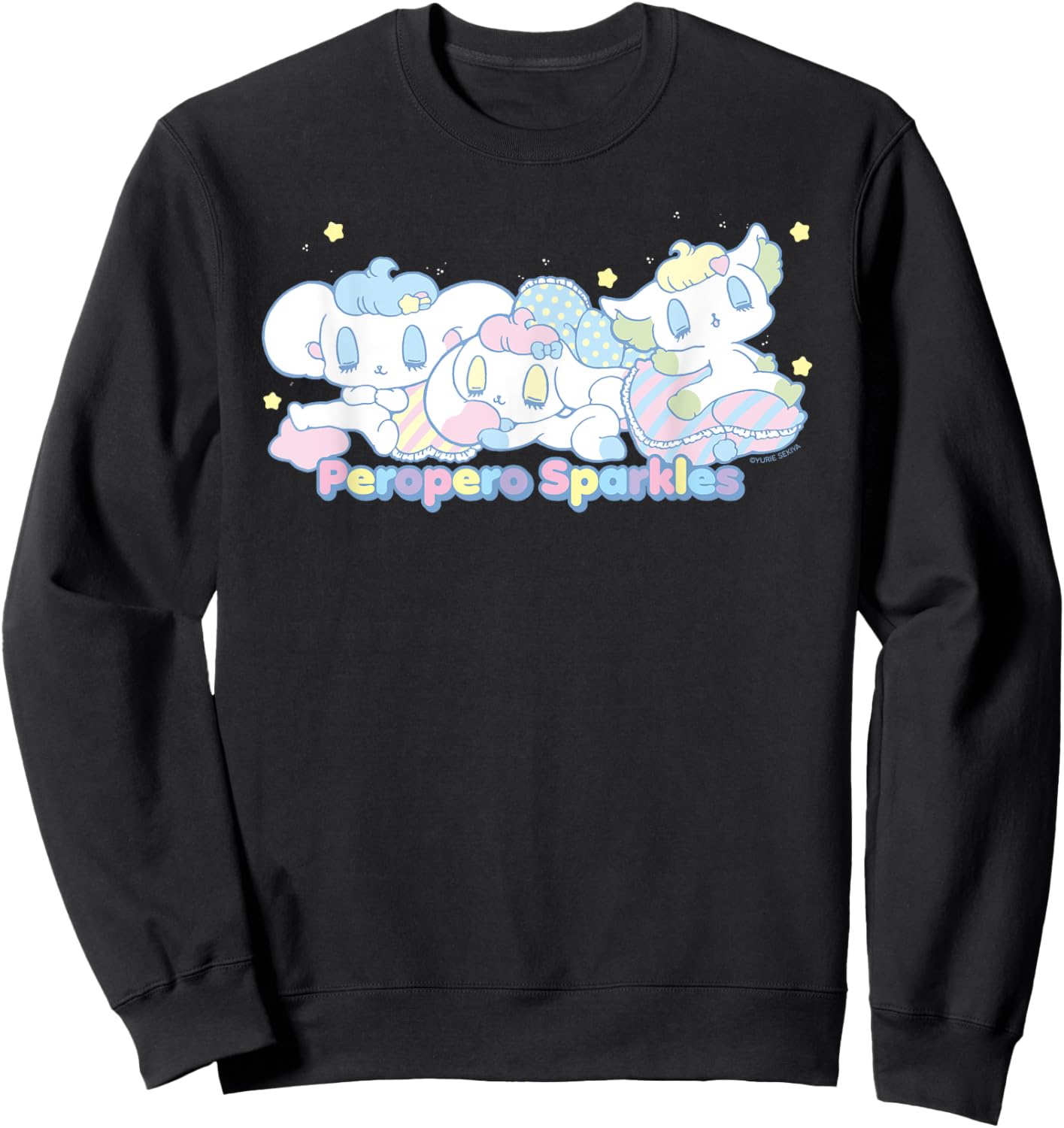 PeroPero Sparkles Manga Rue Love Hearts Valentines Kawaii Sweatshirt - Sweatshirt | Black
