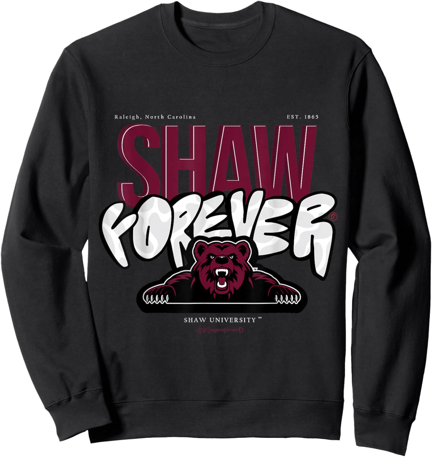 The Yard Essentials - Shaw University - Shaw Forever HBCU Sweatshirt - Sweatshirt | Black