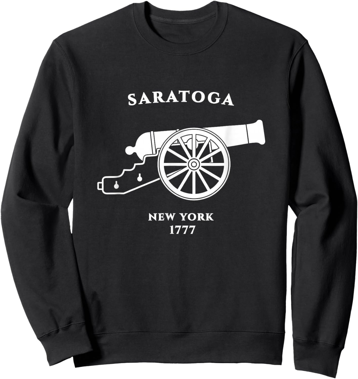 Saratoga New York 1777 Revolutionary War Historic Battle Sweatshirt - Sweatshirt | Black