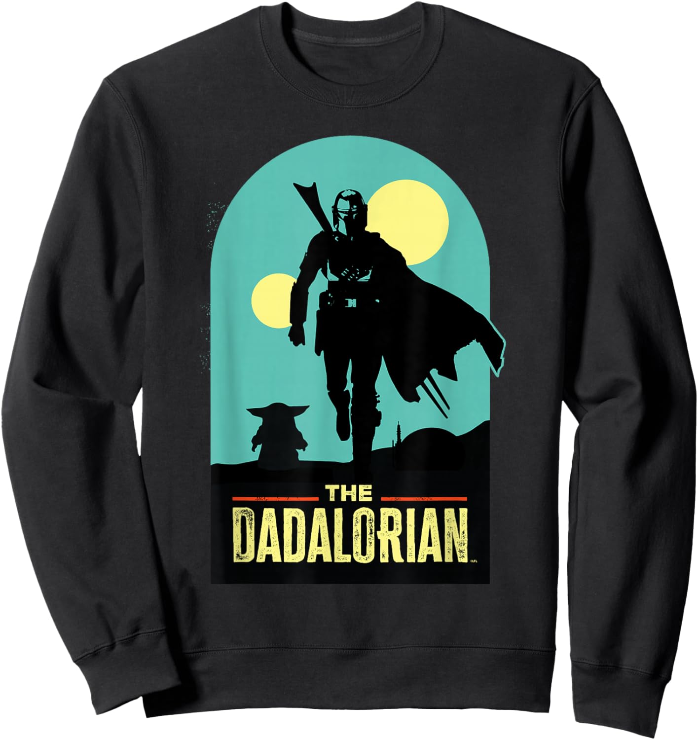 Star Wars The Dadalorian Mandalorian and Grogu Father's Day Sweatshirt - Sweatshirt | Black