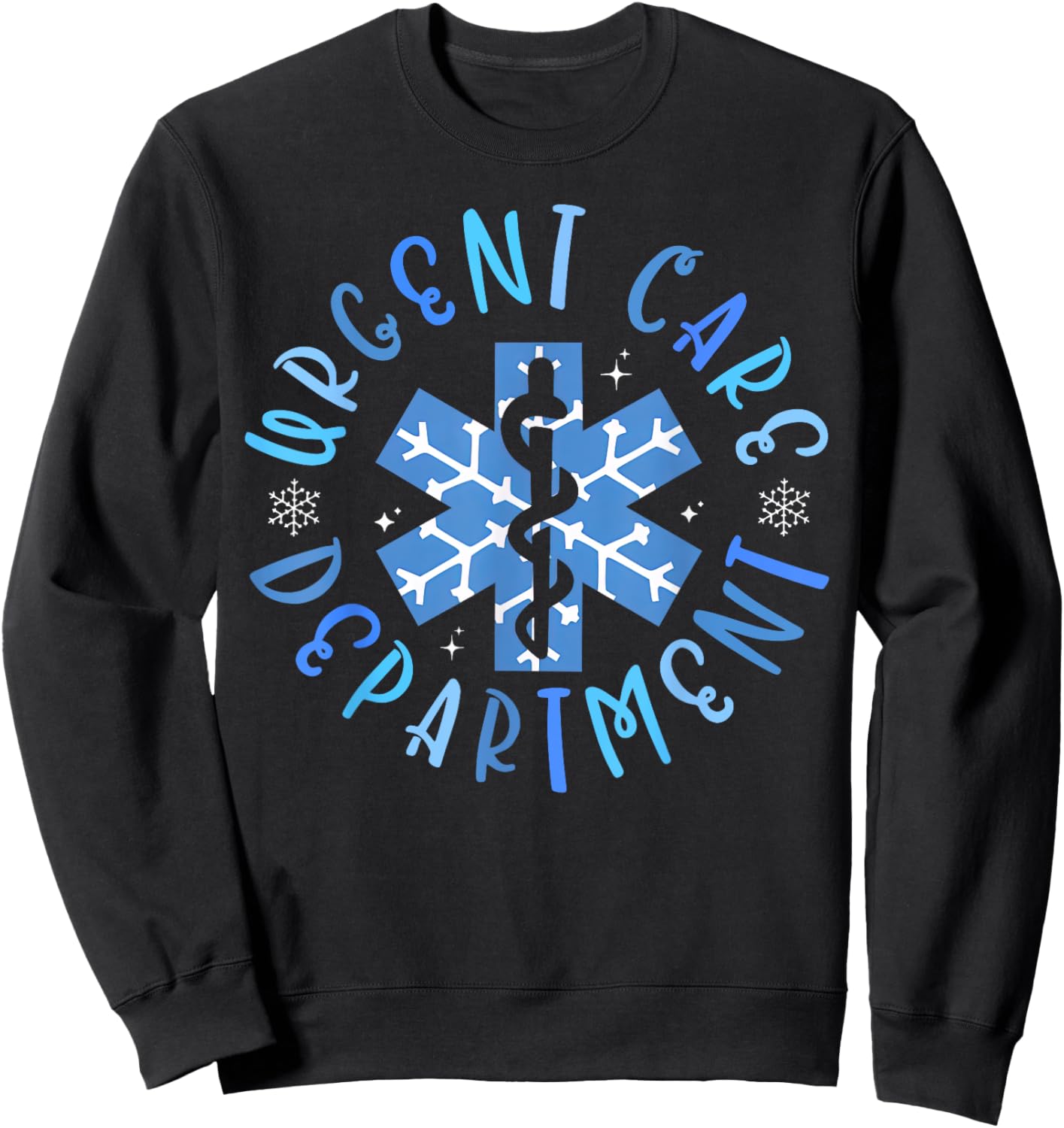 Urgent Care Nurse Christmas ICU Nursing - Adults, Black, Small, Short Sleeve, Polyester, Christmas Nurse Sweatshirt - Sweatshirt | Black