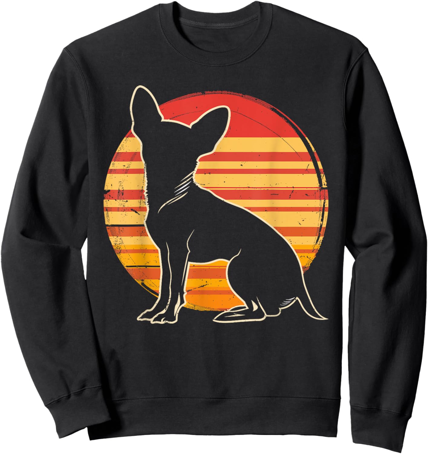 Retro Chihuahua Christmas Birthday Gift Chihuahua Dog Lovers Women Kids Sweatshirt - Sweatshirt | Black