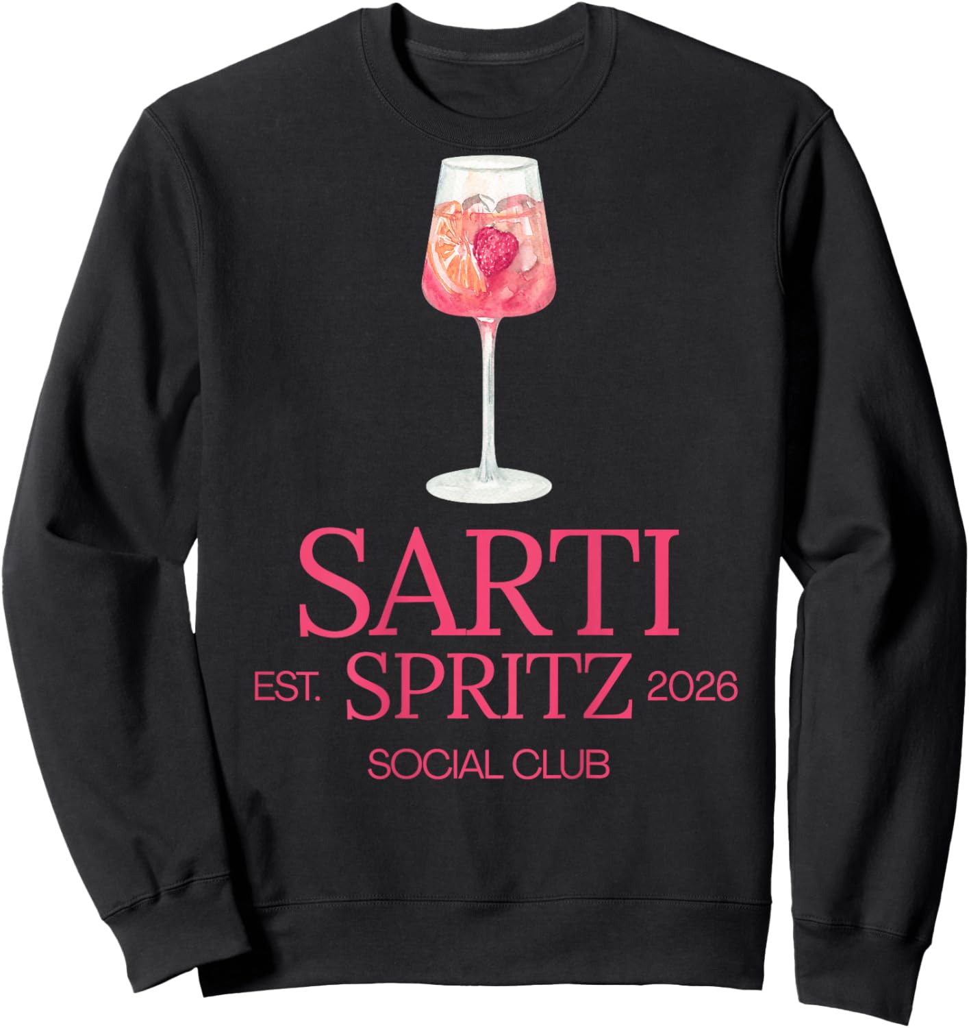 Sarti Spritz Social Club Italian Aperitif Style Sweatshirt - Sweatshirt | Black