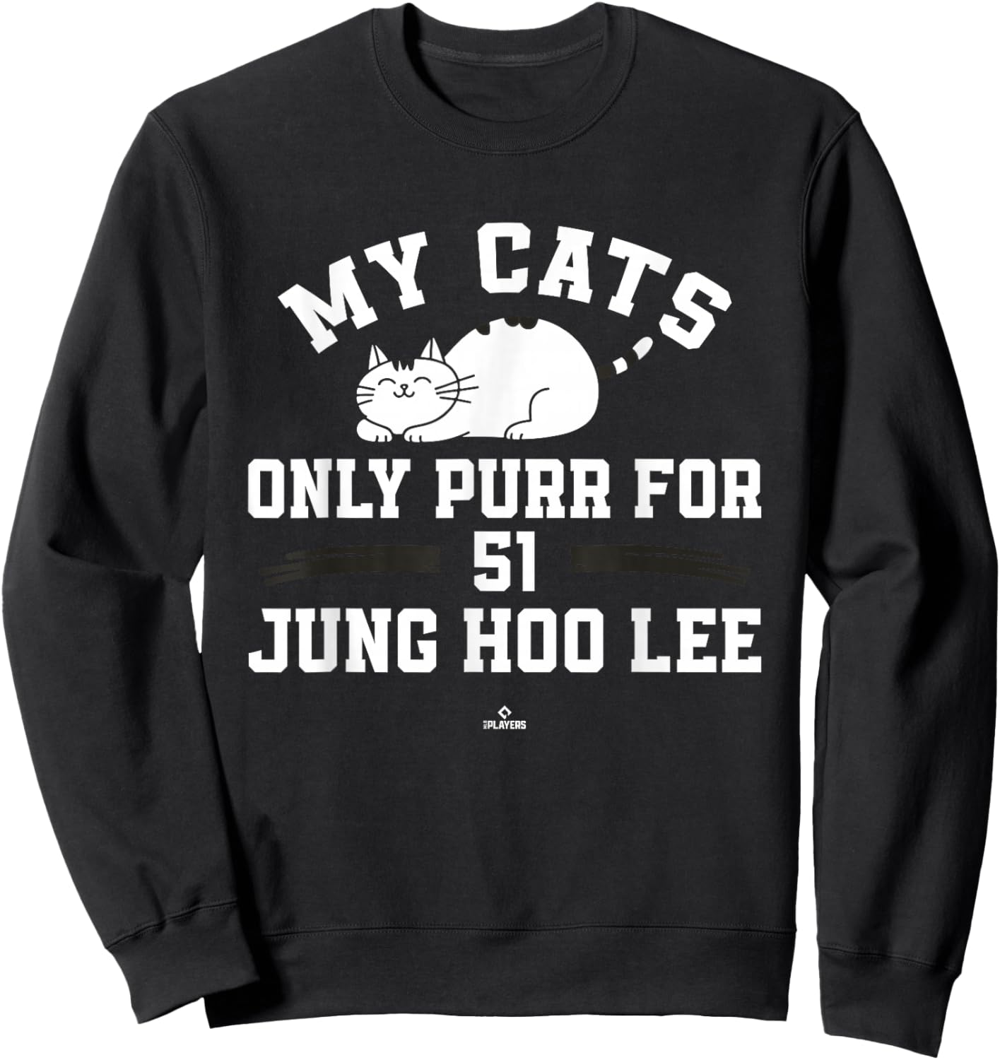 Cat Lovers for Jung Hoo Lee San Francisco Baseball MLBPA Sweatshirt - Sweatshirt | Black