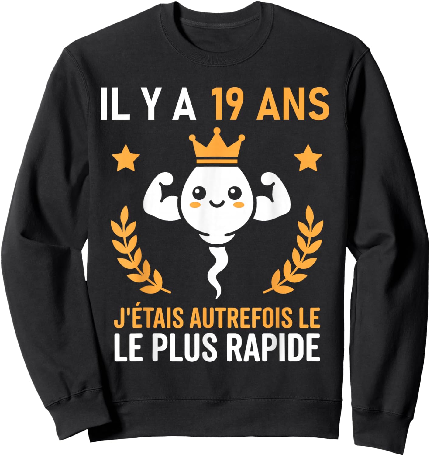 Le Plus Rapide Graine Blague Anniversaire Humour 19 Ans Sweatshirt - Sweatshirt | Black
