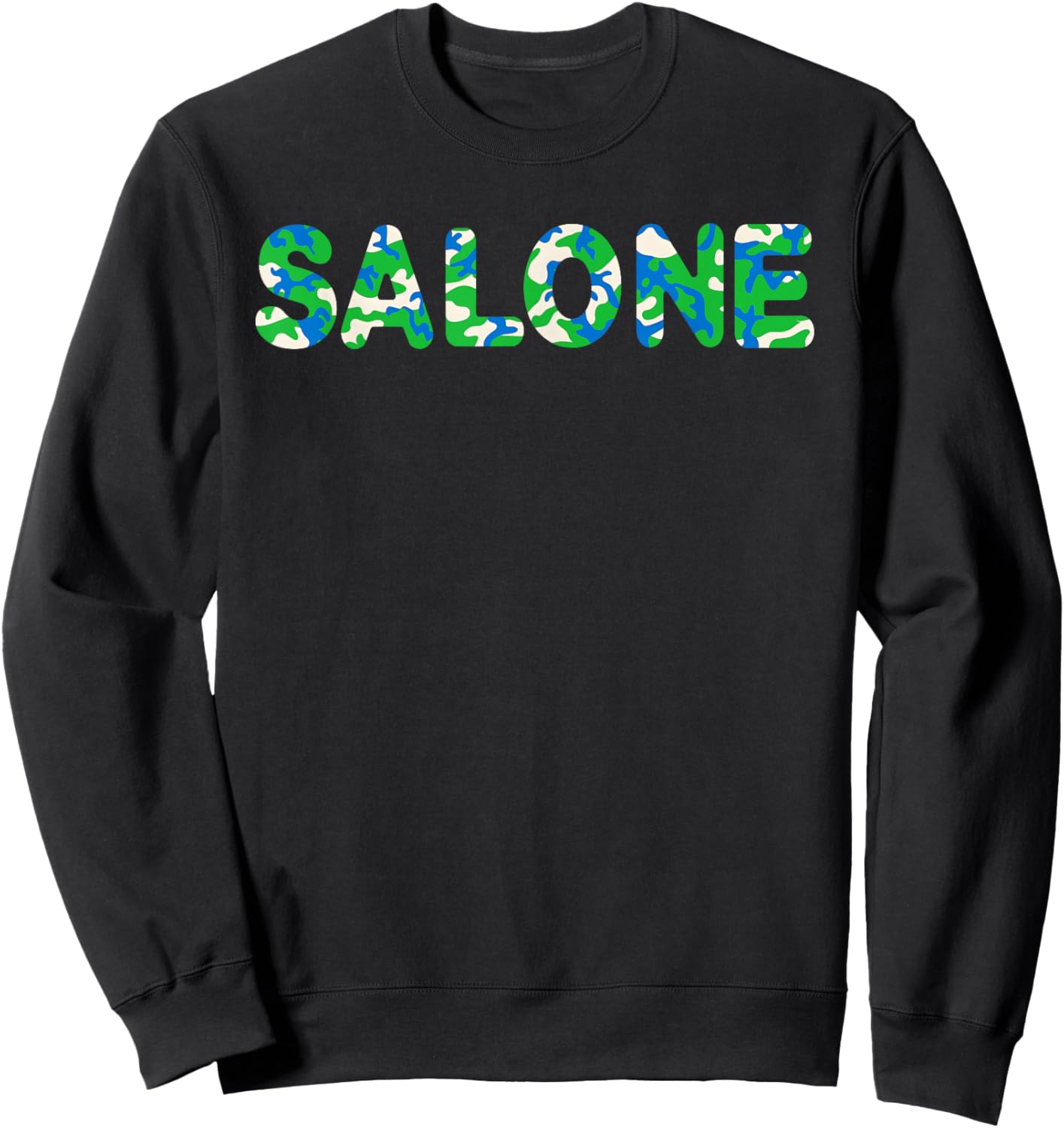 Salone Sierra Leone Flag Camo Unity Freedom Justice Sweatshirt - Sweatshirt | Black
