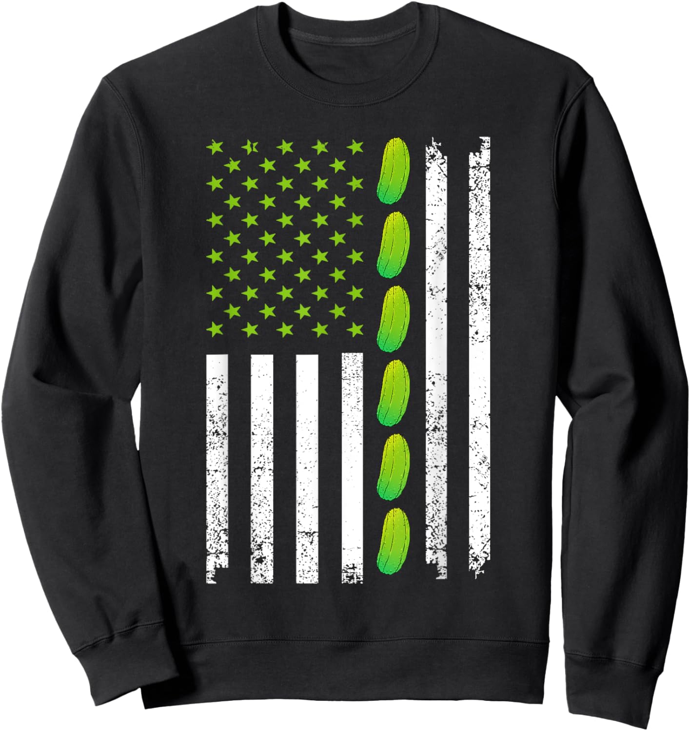 Cool Pickle Art Women Kids Gag Dill Pickle Costume Sweatshirt - Sweatshirt | Black