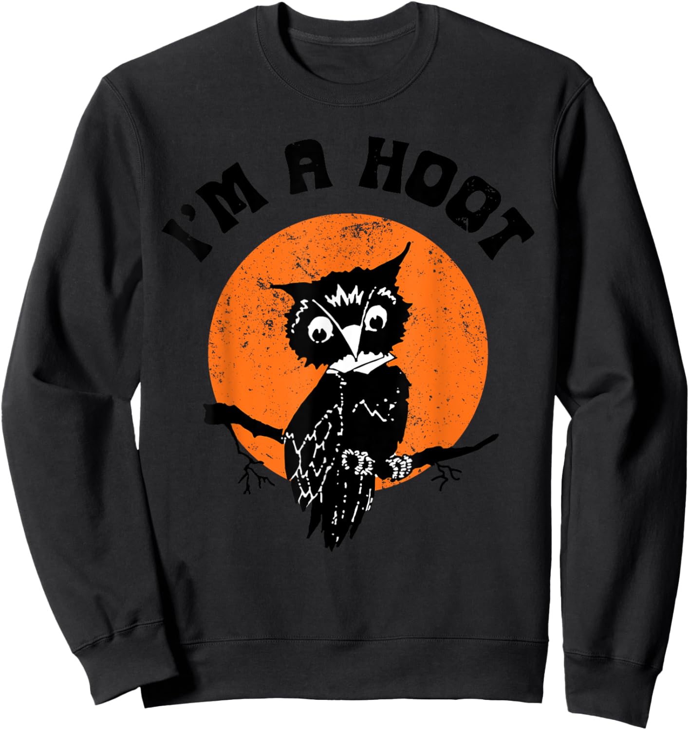 Funny Halloween I'm a hoot , Women Sweatshirt - Sweatshirt | Black