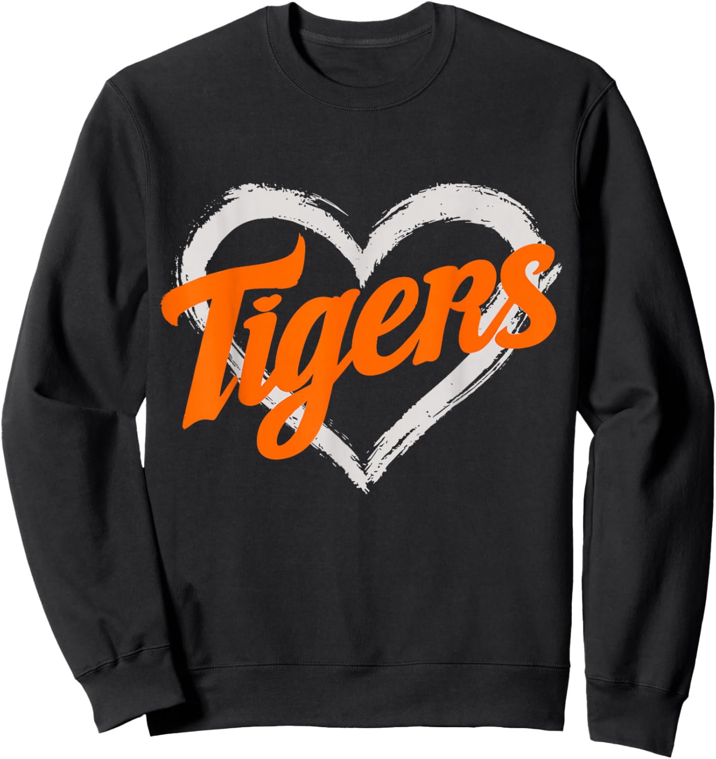 Vintage Tigers Heart Throwback Retro Sweatshirt - Sweatshirt | Black
