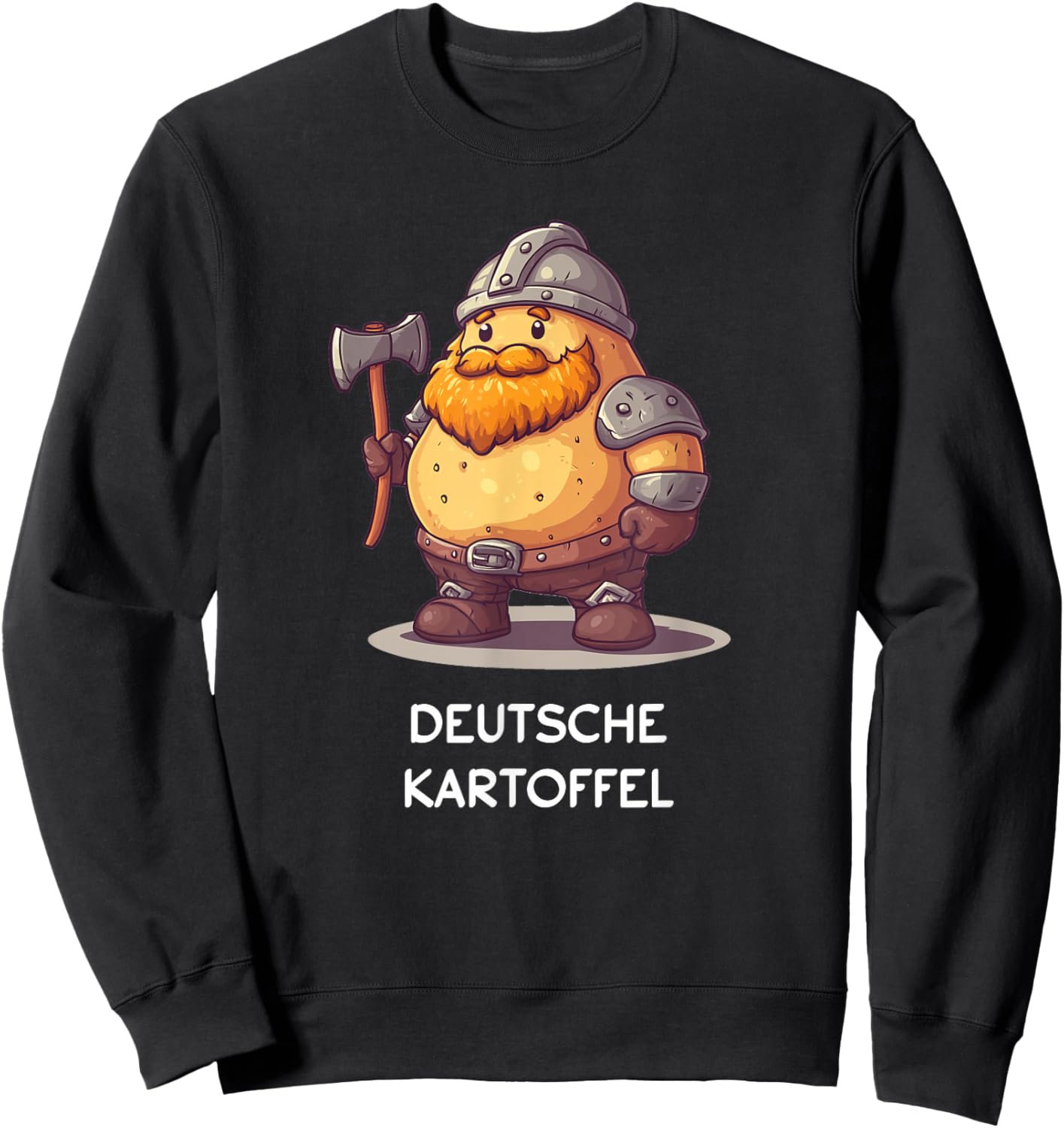 Deutsche Kartoffel | Lustiger Spruch | Wikinger Sweatshirt - Sweatshirt | Black