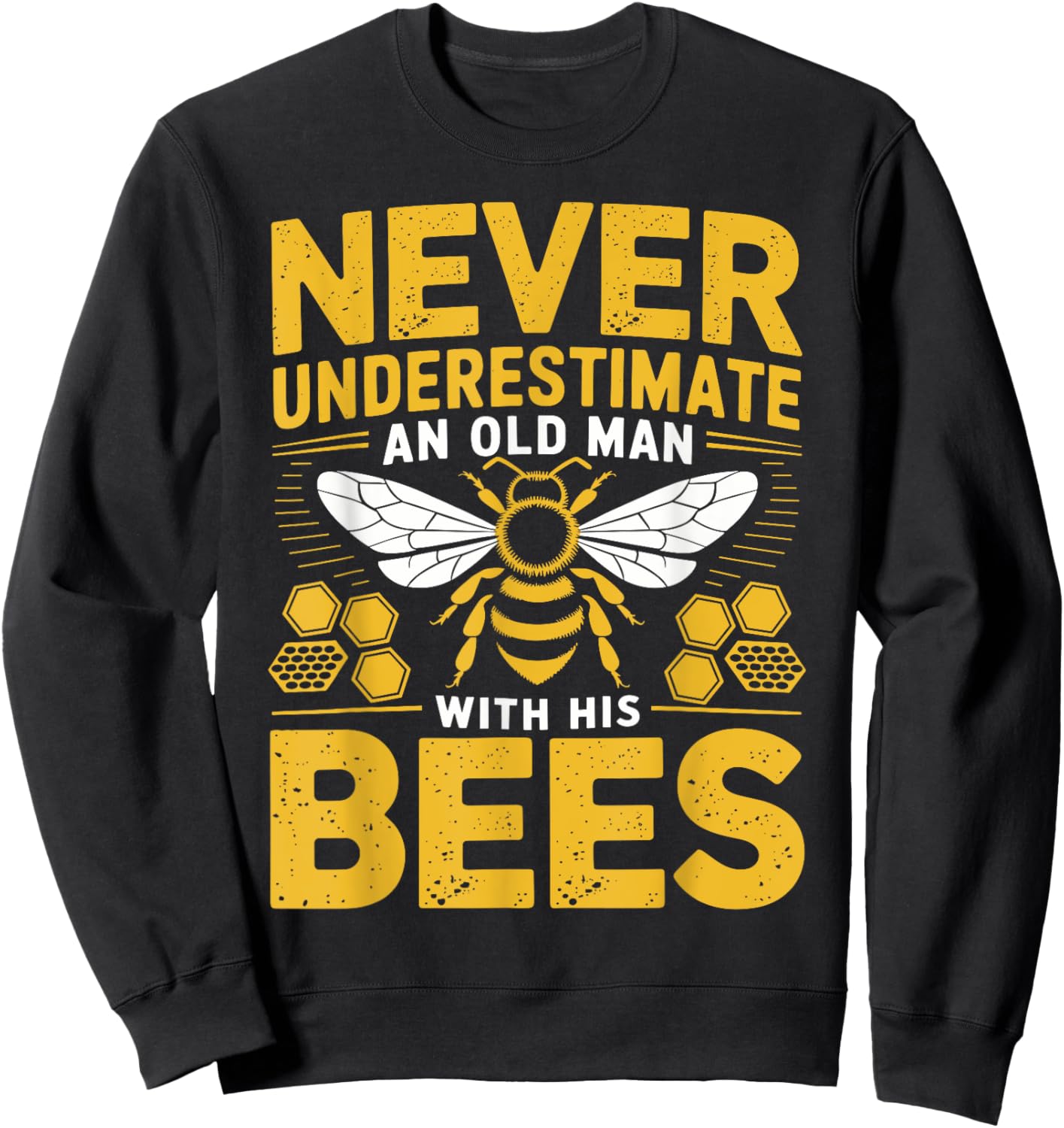 Apiary Bee Keeper An Old Man With His Bees Beekeeping Sweatshirt - Sweatshirt | Black