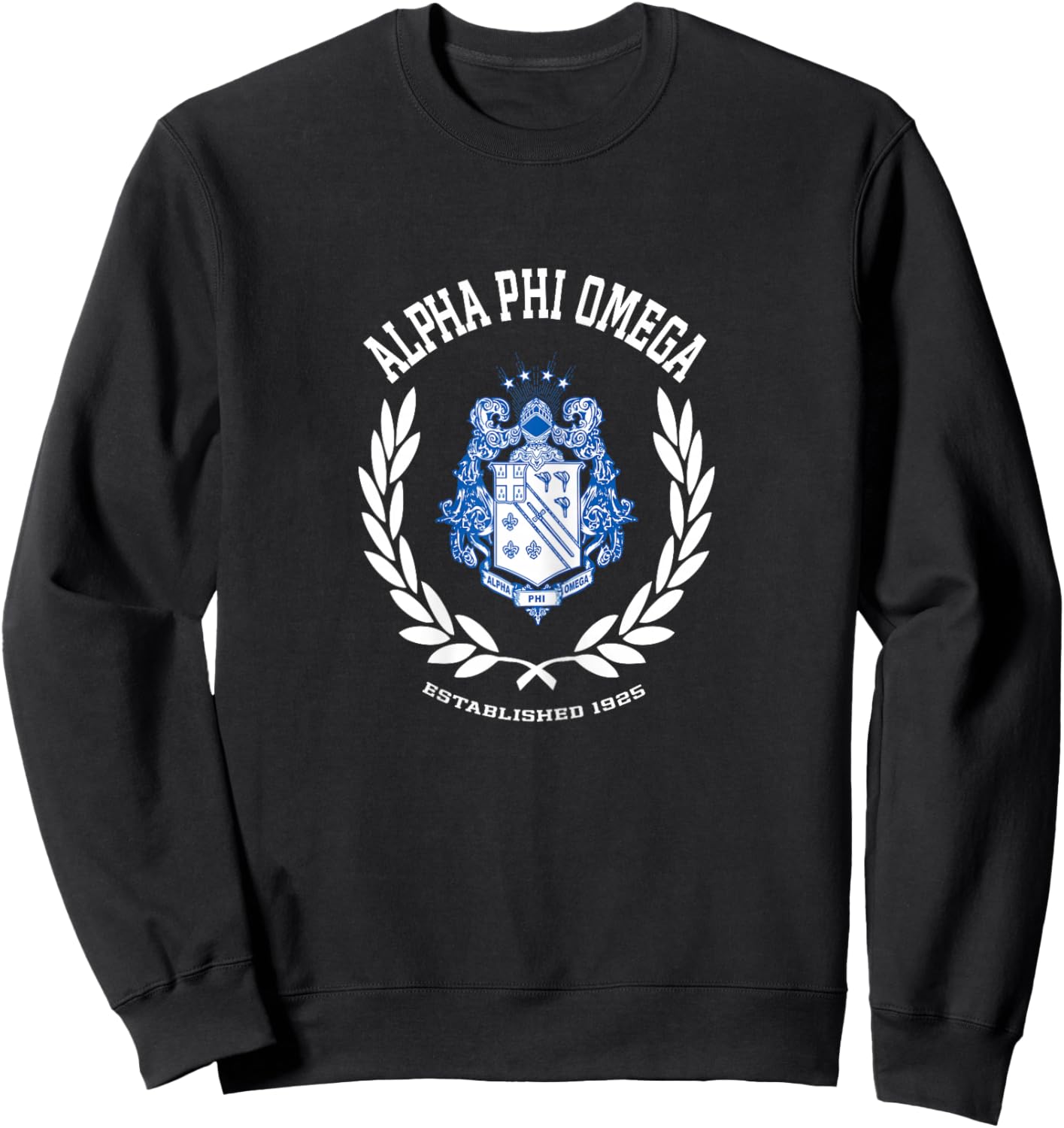 Licensed Alpha Phi Omega Arch Over Branches Sweatshirt - Sweatshirt | Black