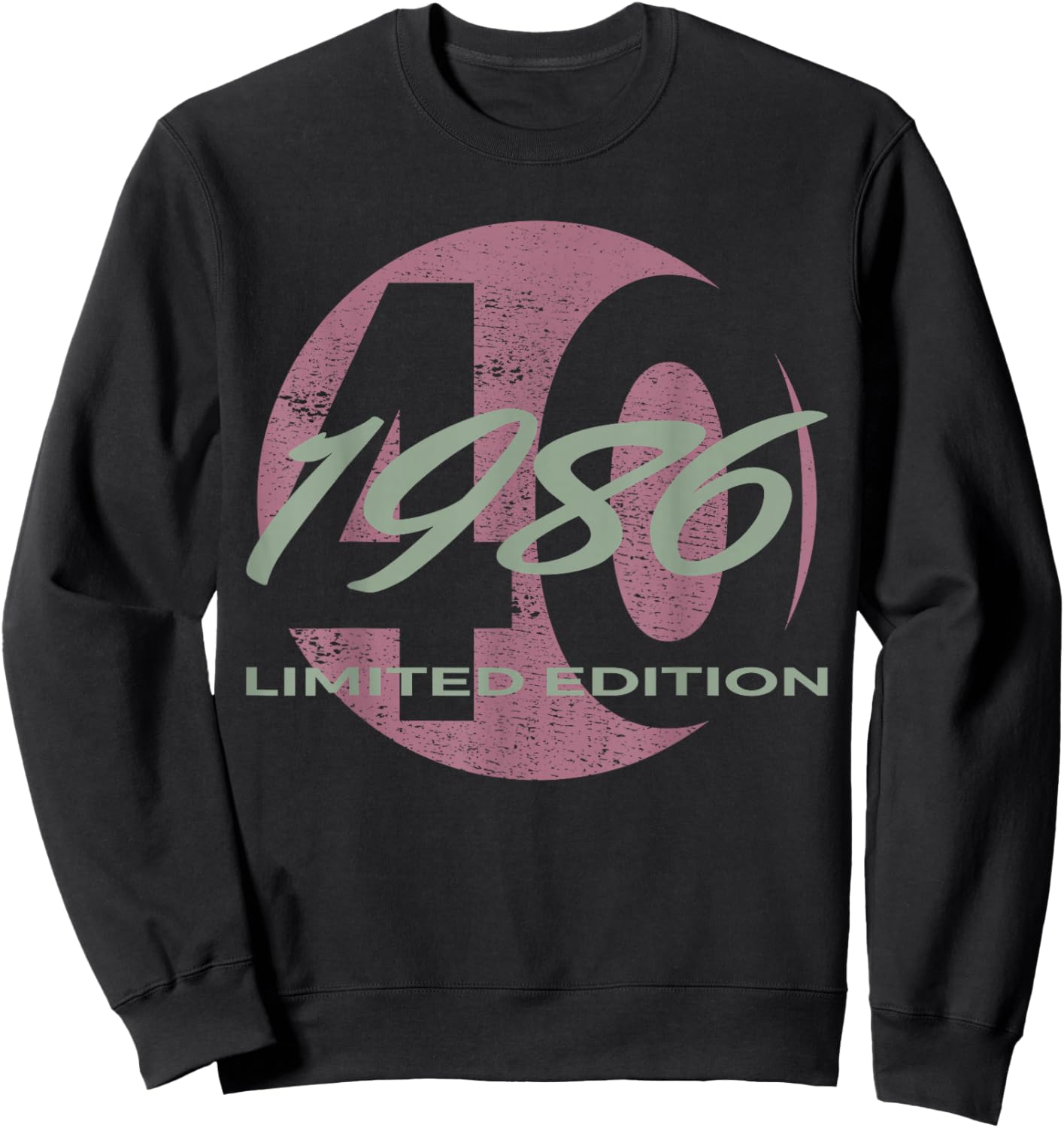 40th Birthday Man Woman 40 Years 1986 Funny Gift Sweatshirt - Sweatshirt | Black