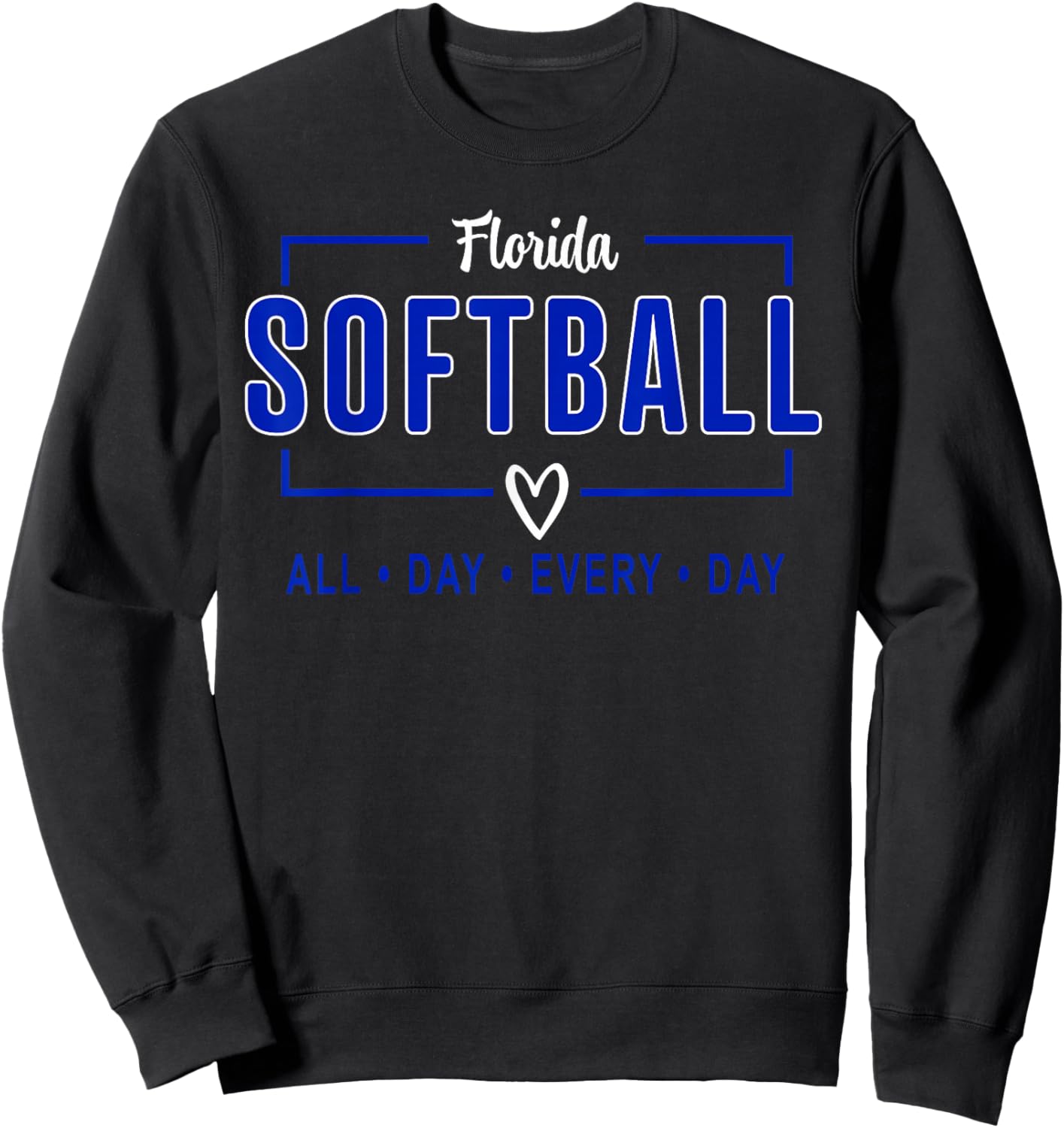 Florida Softball Vintage Kids Team Retro Softball Fan Sweatshirt - Sweatshirt | Black