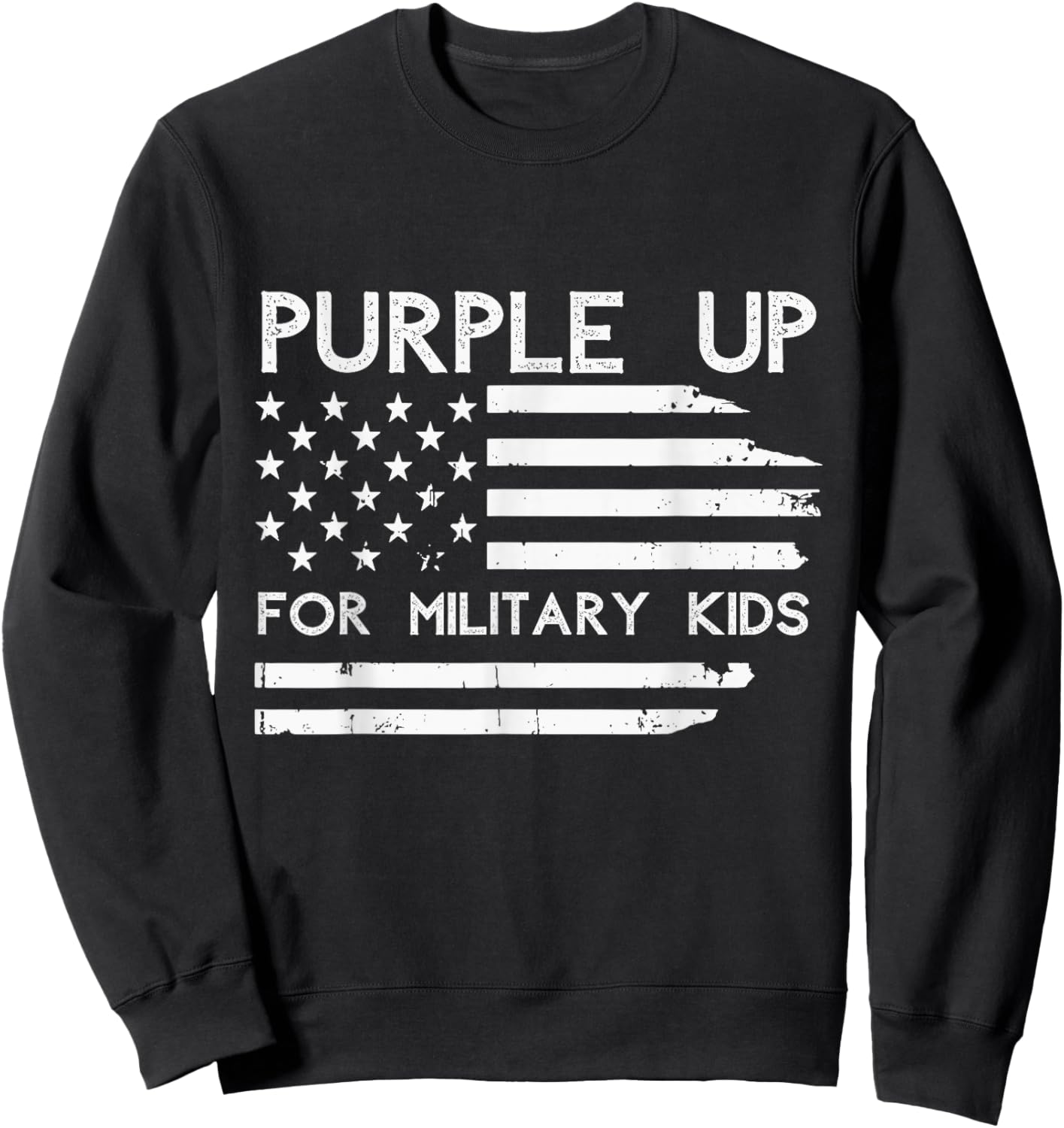 Purple Up For Military Kids Adult Shirt Military Child Month Sweatshirt - Sweatshirt | Black