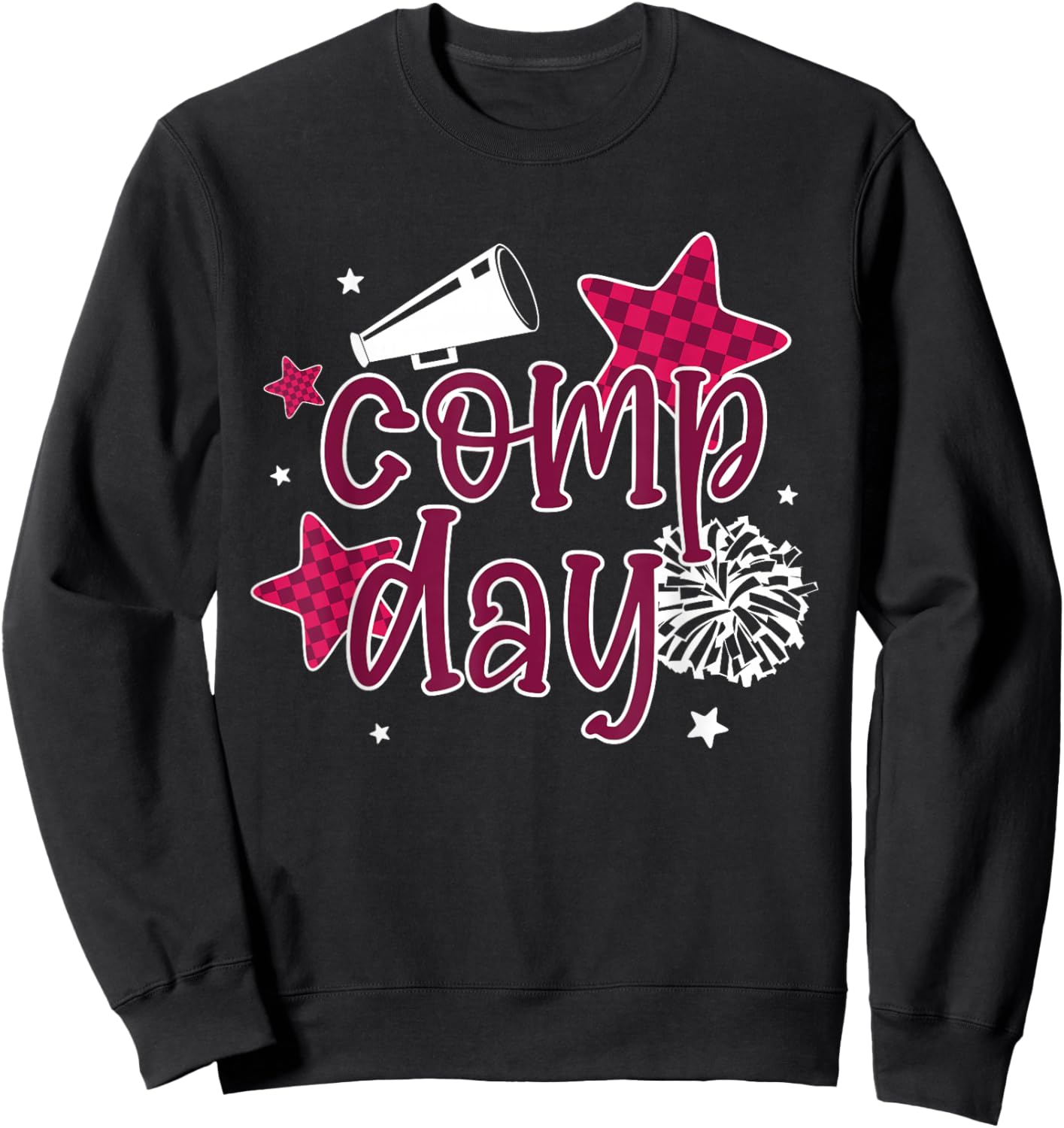 Cheer Comp Day Cheerleading Competition Day Cheerleader Sweatshirt - Sweatshirt | Black