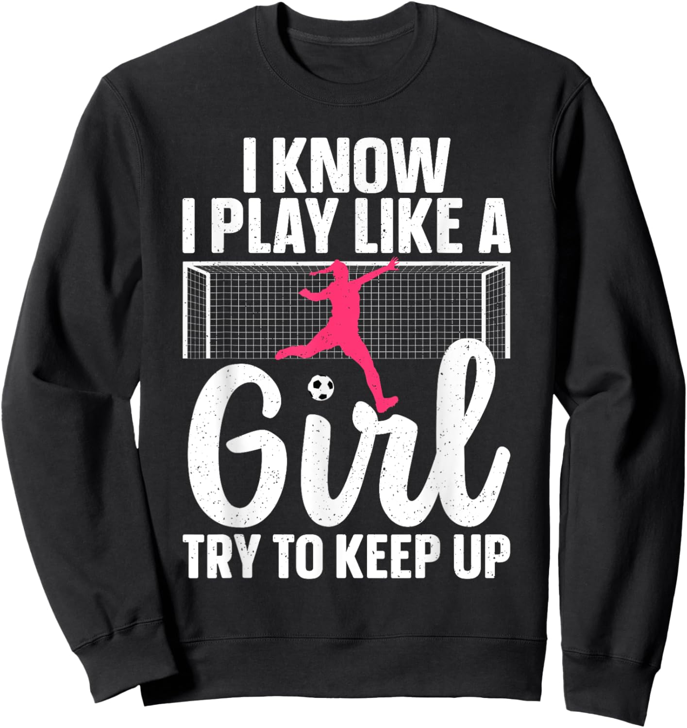 Funny Soccer Art Girls Soccer Player Soccer Lover Sweatshirt - Sweatshirt | Black