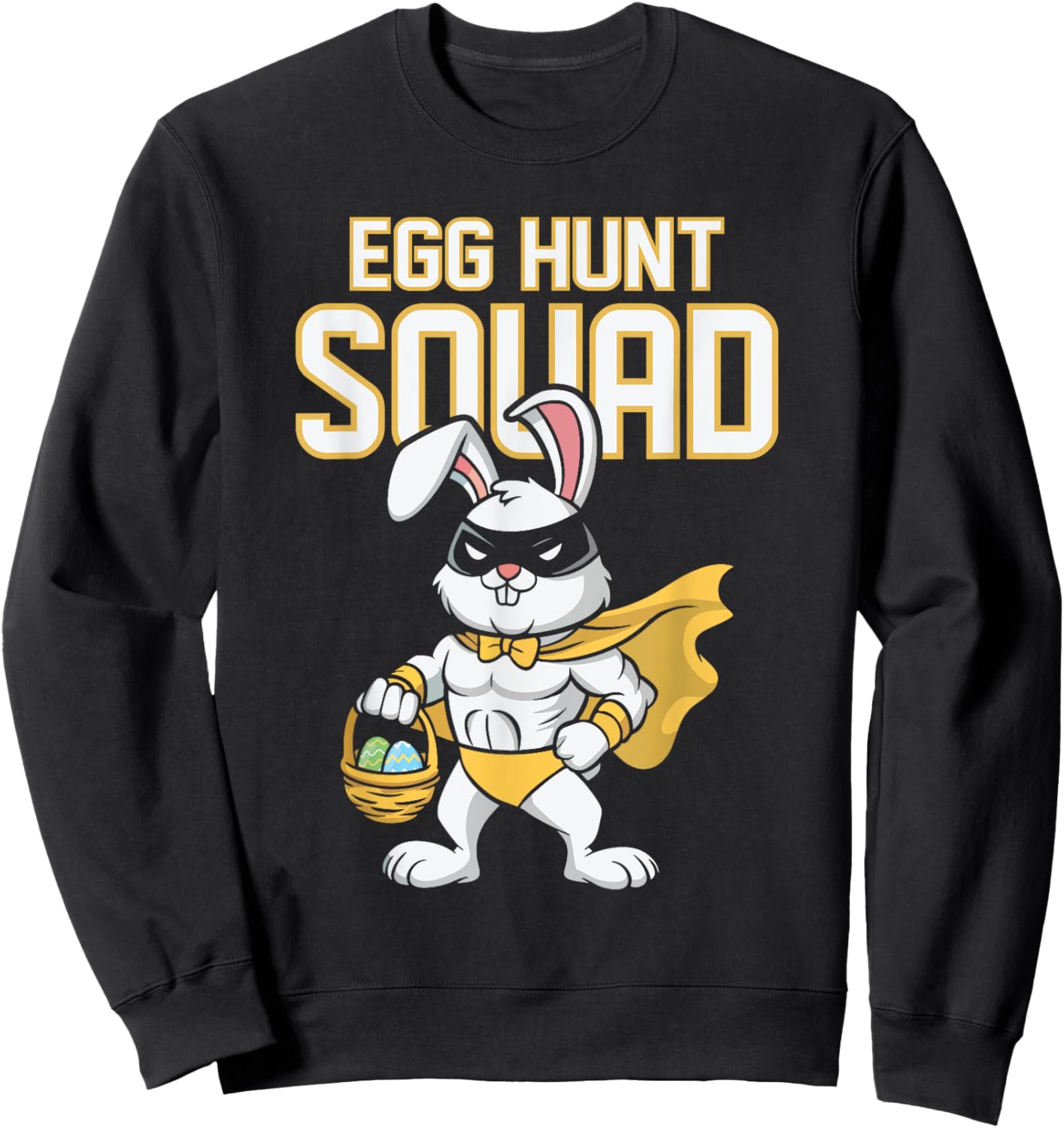 Egg Hunt Squad Bunny Family Matching Easter Party Sweatshirt - Sweatshirt | Black