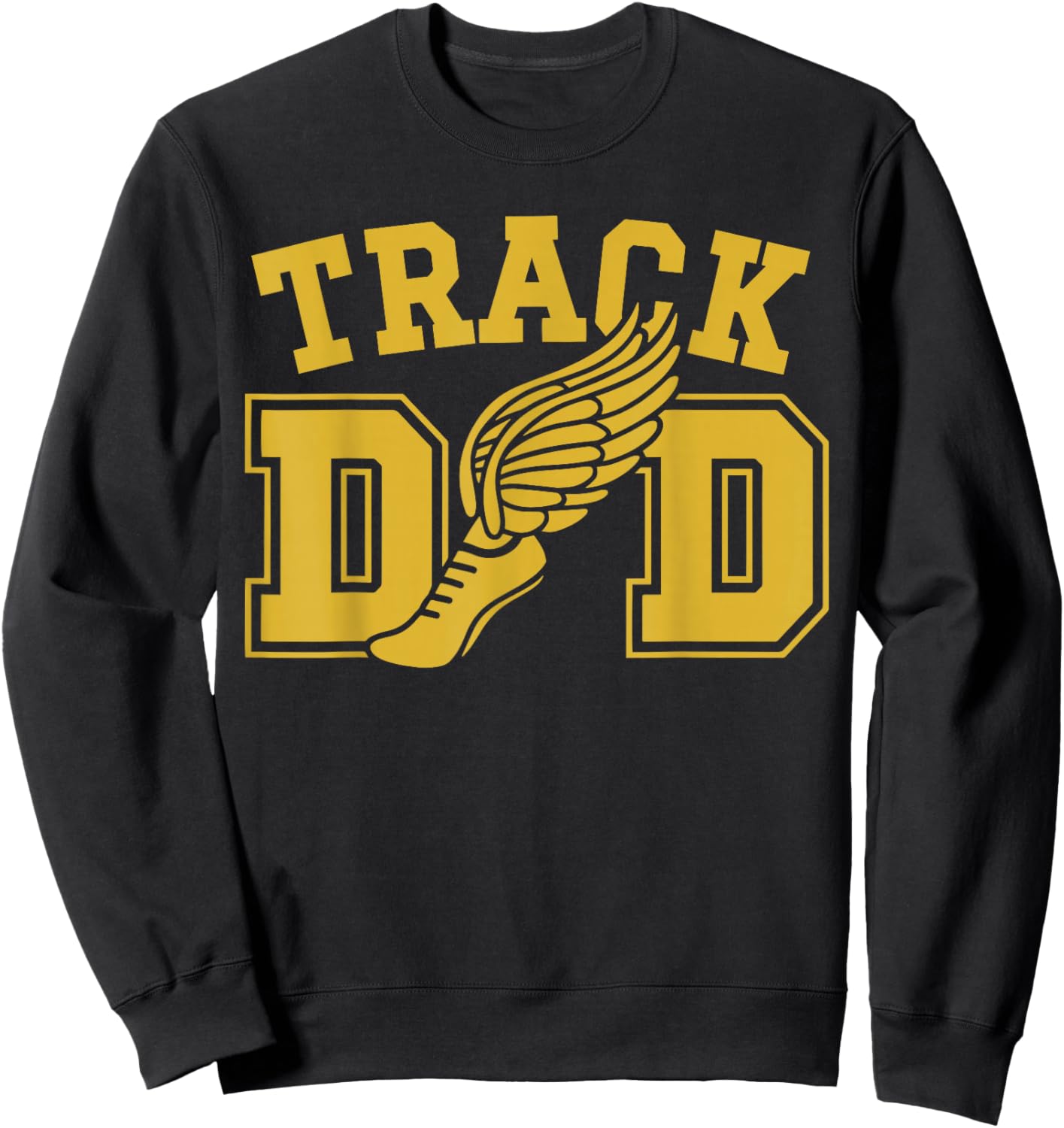 Track Dad Groovy Track & Field Athlete Family Matching Sport Sweatshirt - Sweatshirt | Black