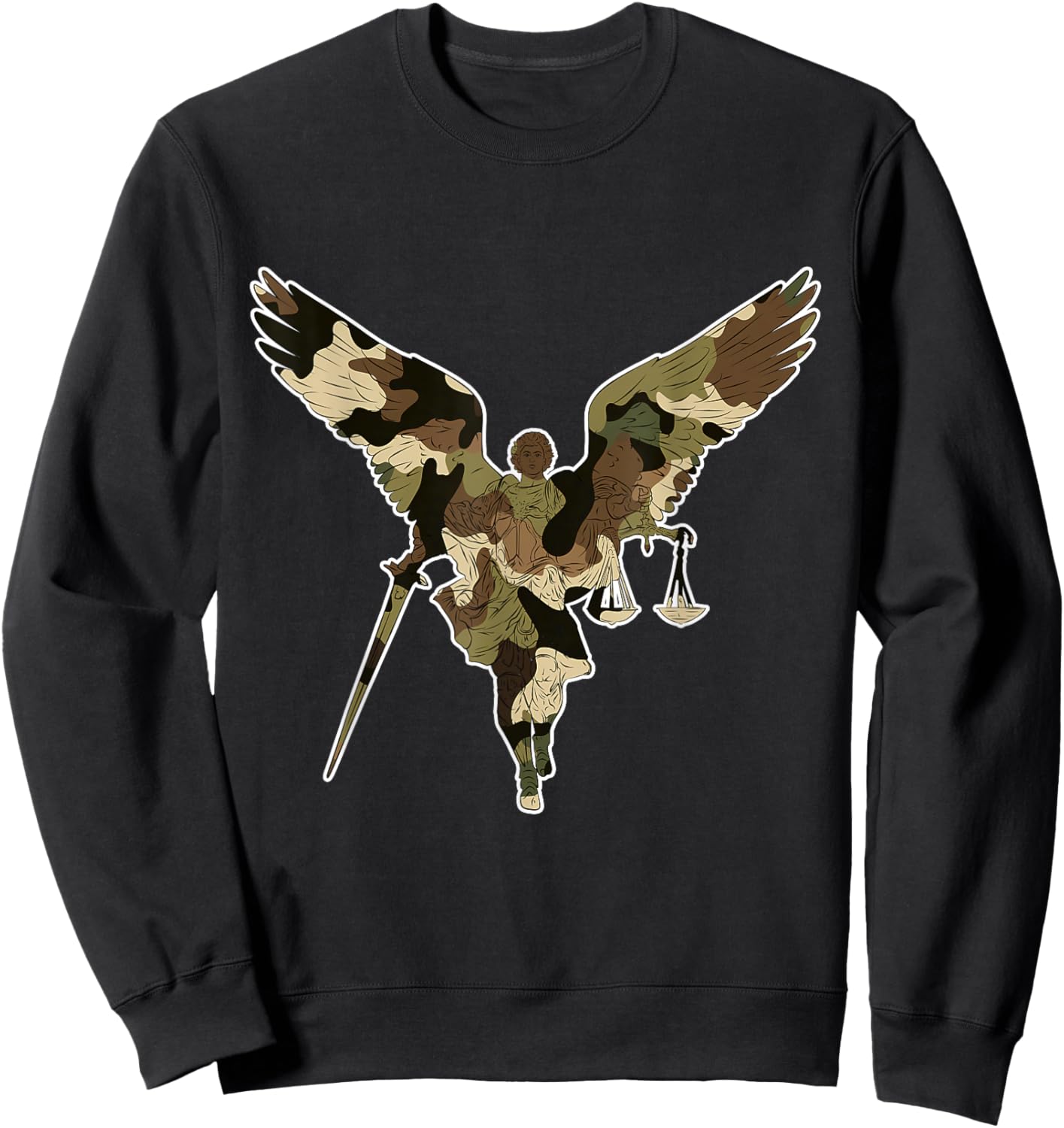 St Michael the archangel warrior of justice. Christian faith Sweatshirt - Sweatshirt | Black