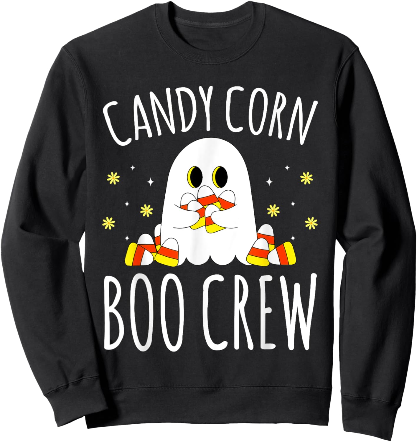 Candy Corn Crew Halloween Costume Men Women Friends Sweatshirt - Sweatshirt | Black