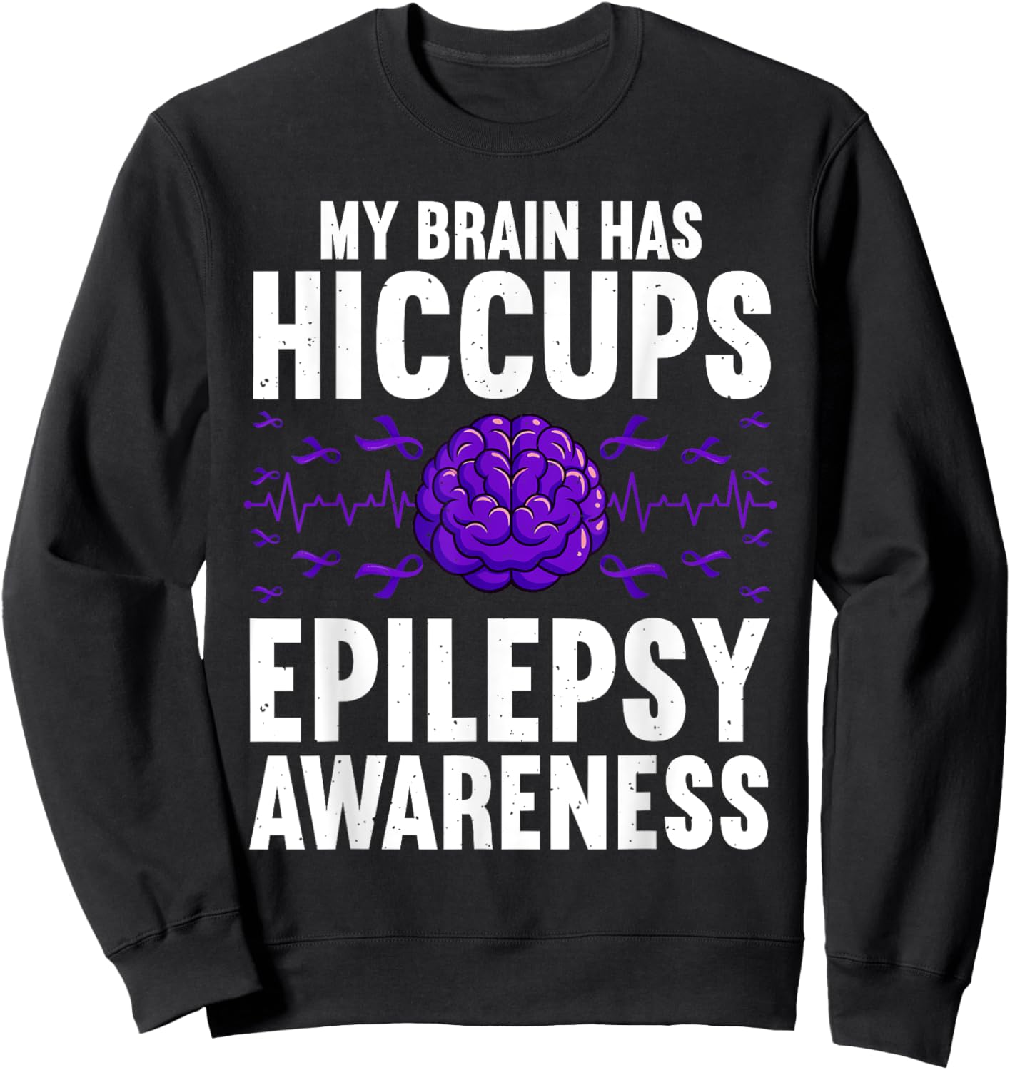 Cool Epilepsy Art Women Seizure Epilepsy Awareness Sweatshirt - Sweatshirt | Black