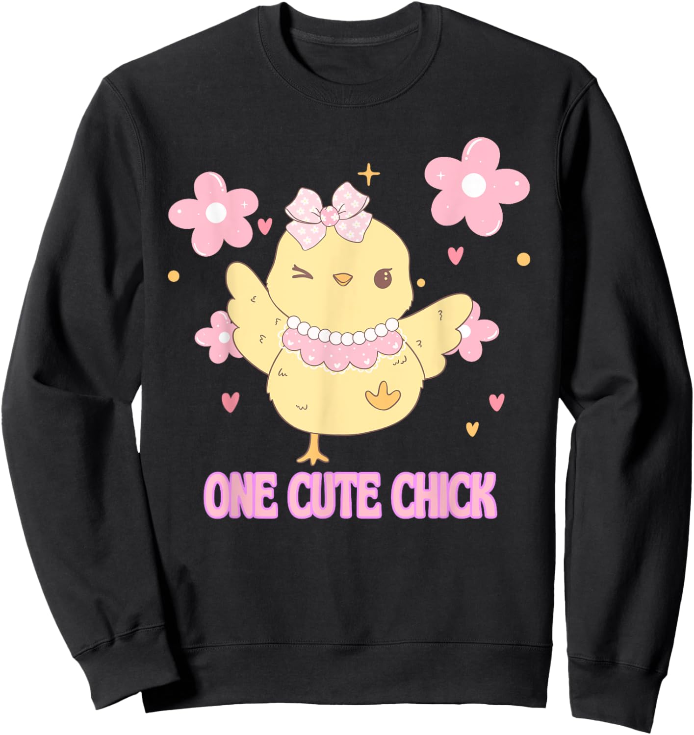 One Cute Chick - Funny Easter Chick for Kids Sweatshirt - Sweatshirt | Black